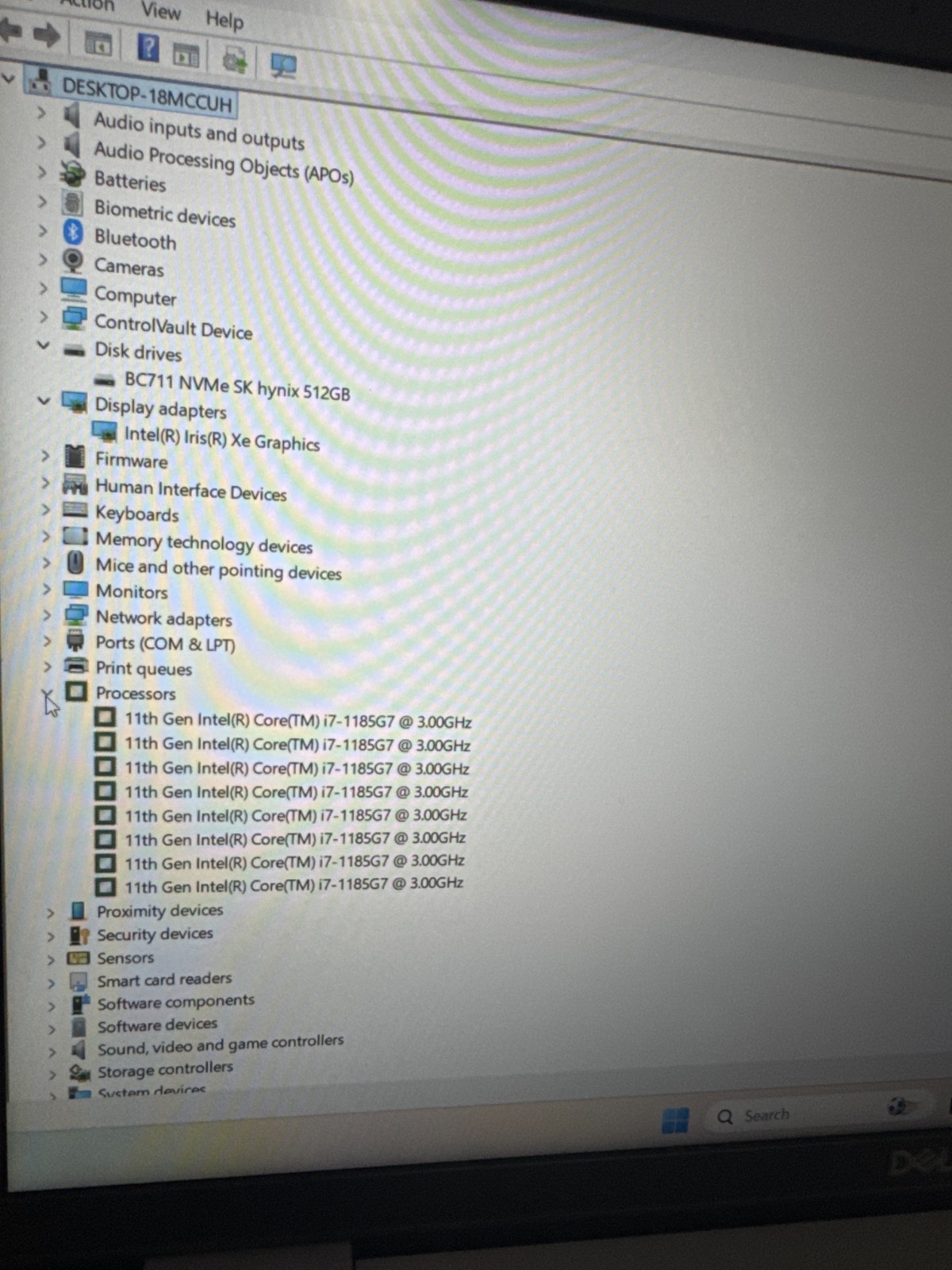 DELL Latitude 5520 i7 11th Gen., 477Gb Storage, 16GB Ram, No power adapter.