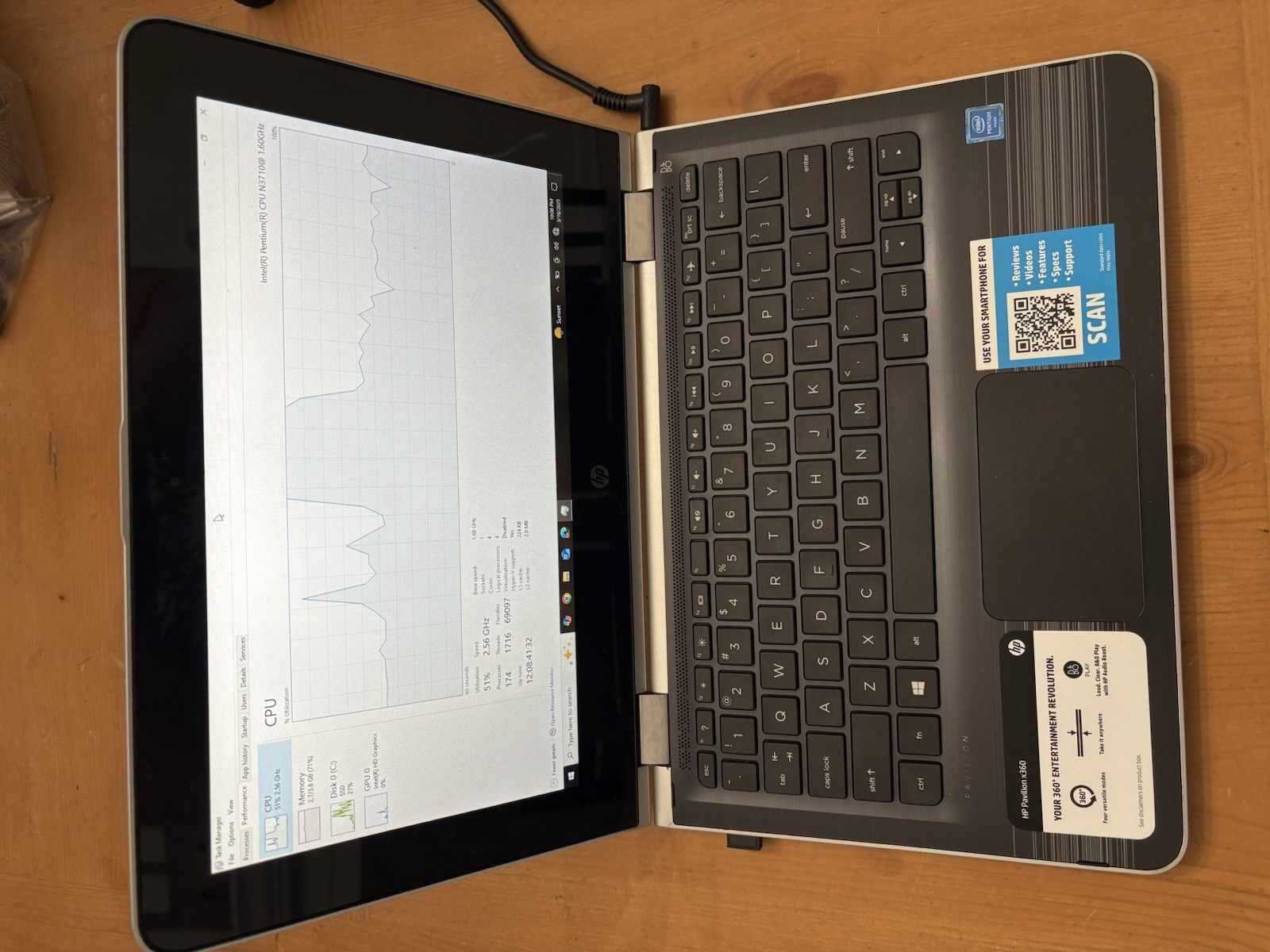 HP Pavilion x360 m1 Convertible PC m1-u001dx 4GB RAM DDR3 Intel Pentium As Is