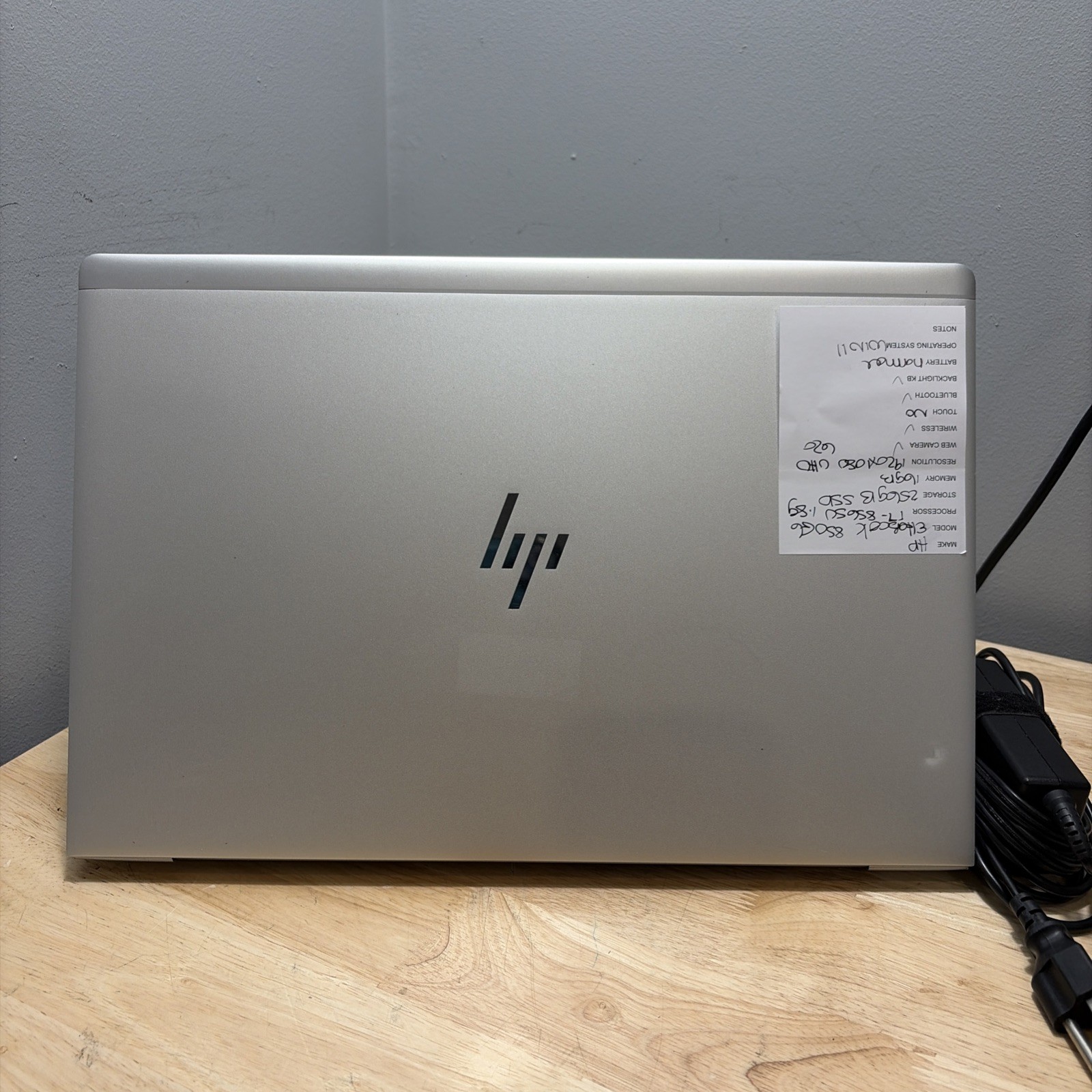 HP EliteBook 850 G6 CORE I7-8665u 1.90GHZ 16GB 256GB SSD WCAM WIFI W11 & CORD