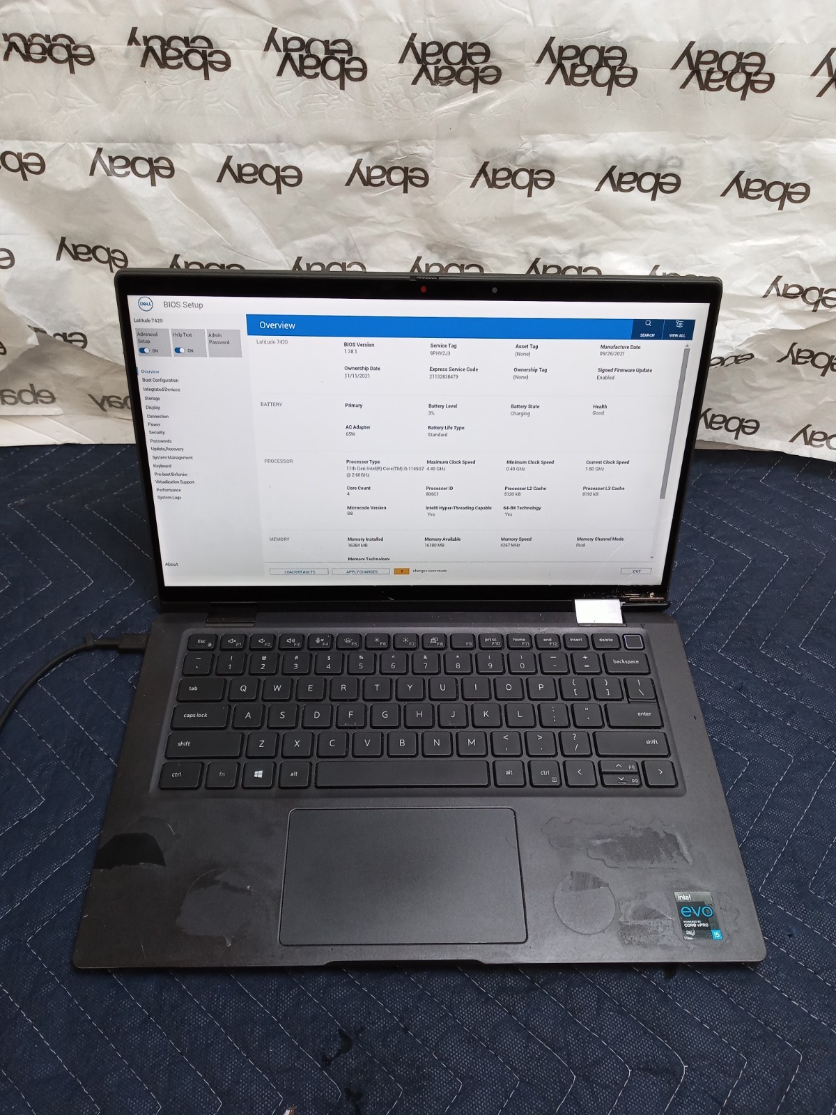 Dell Latitude 7420 | i5-1145G7@2.6GHZ | 16GB RAM | BROKEN SCREEN & HINGE | READ