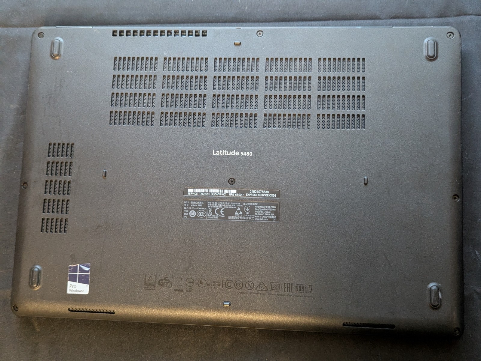 Dell Laptop – Latitude 5480 – i7-6600U 16GB 512GB SSD 930MX Touch Win10 Pro