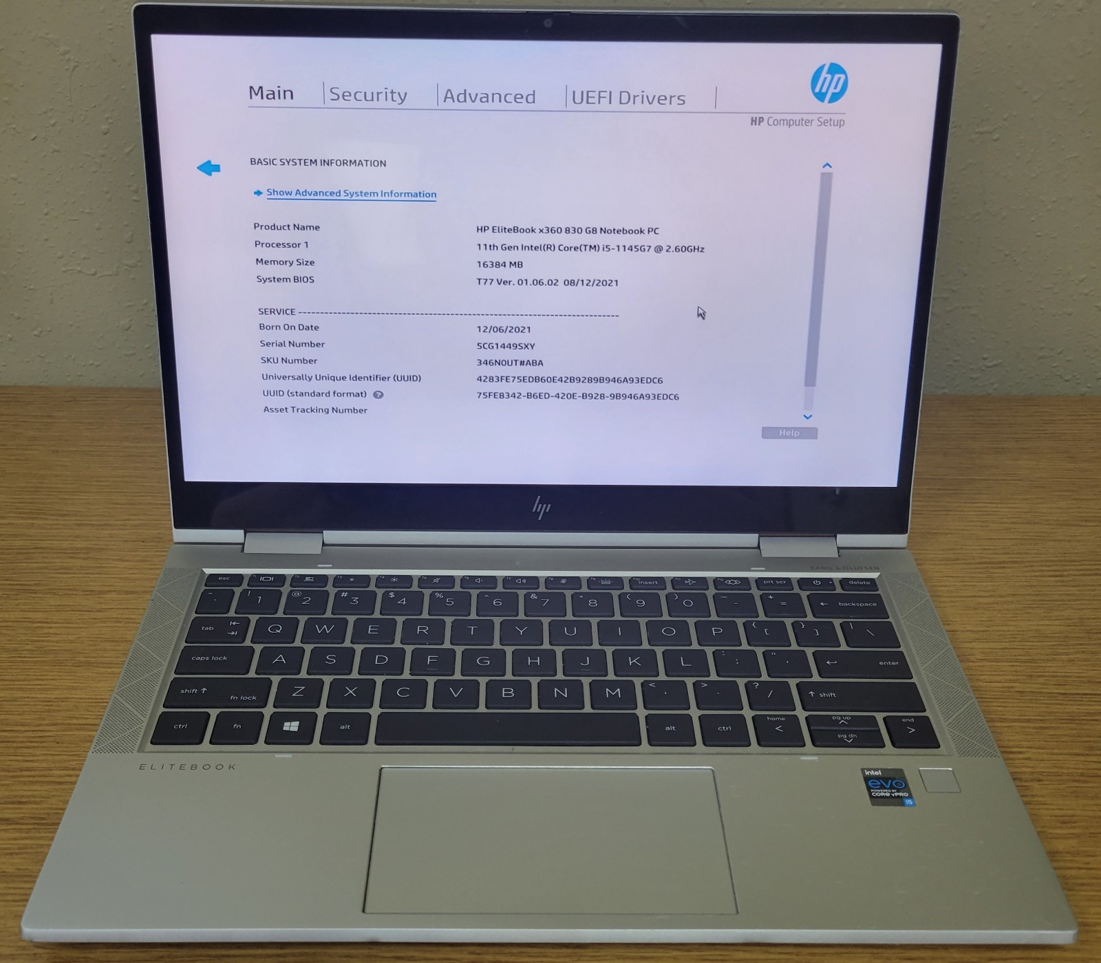 HP EliteBook 830 G8 x360 i5-1145U 16GB DDR4 256GB NVMe Iris Xe No OS
