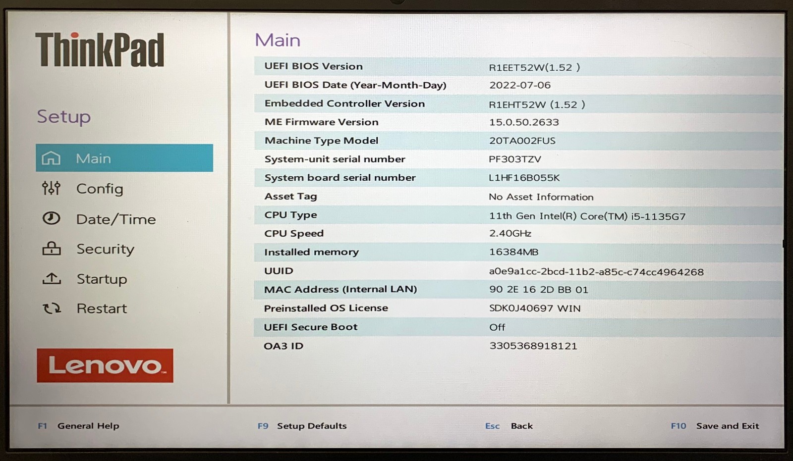 Lenovo ThinkPad E14 Gen 2 14″ Laptop i5-1135G7 16GB RAM 256GB NVMe, As Is