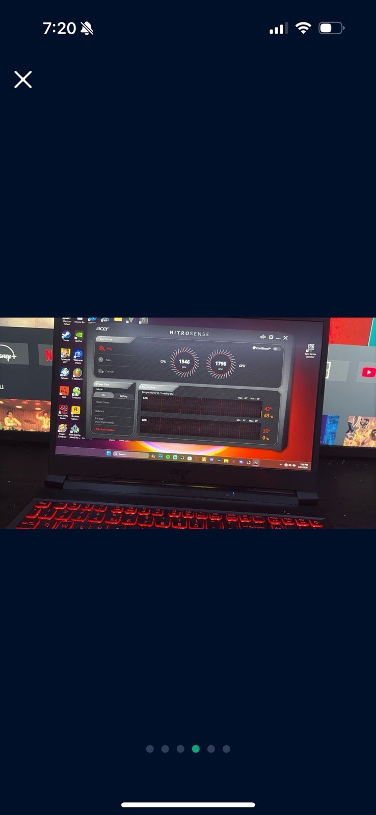 Acer Nitro AN515-57 Gaming Laptop 15.6″ i7-11800H RTX 16GB 1.82TB SSD Black