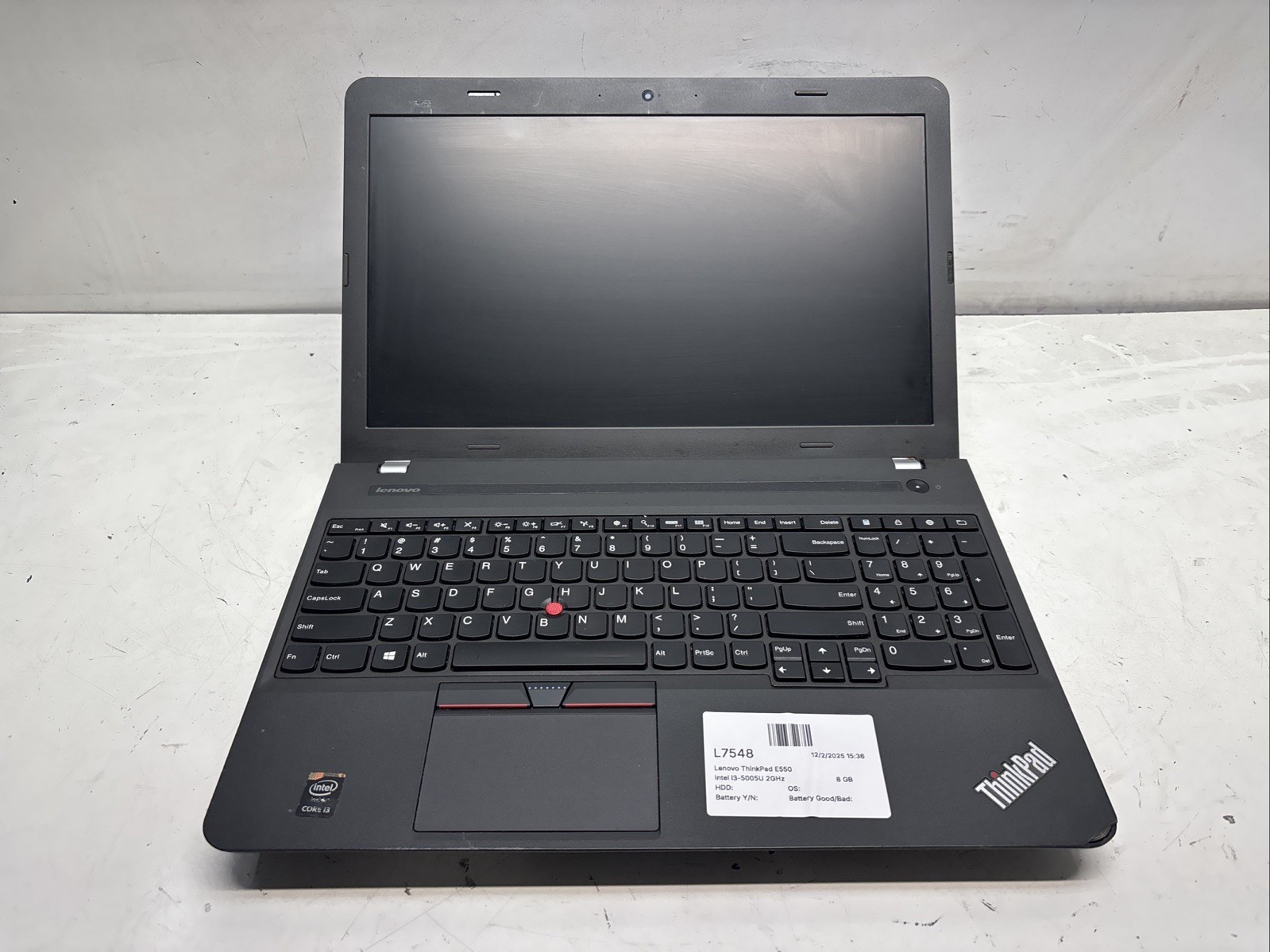 Lenovo ThinkPad E550 Intel i3-5005U 2GHz 8 GB NO HDD
