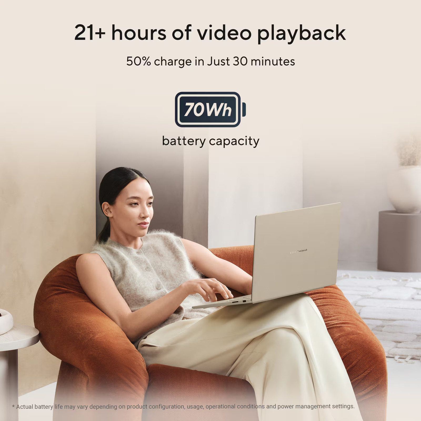 ASUS – Zenbook A16 16″ 3K OLED Touch Screen Laptop – Snapdragon X2 Elite Extr…