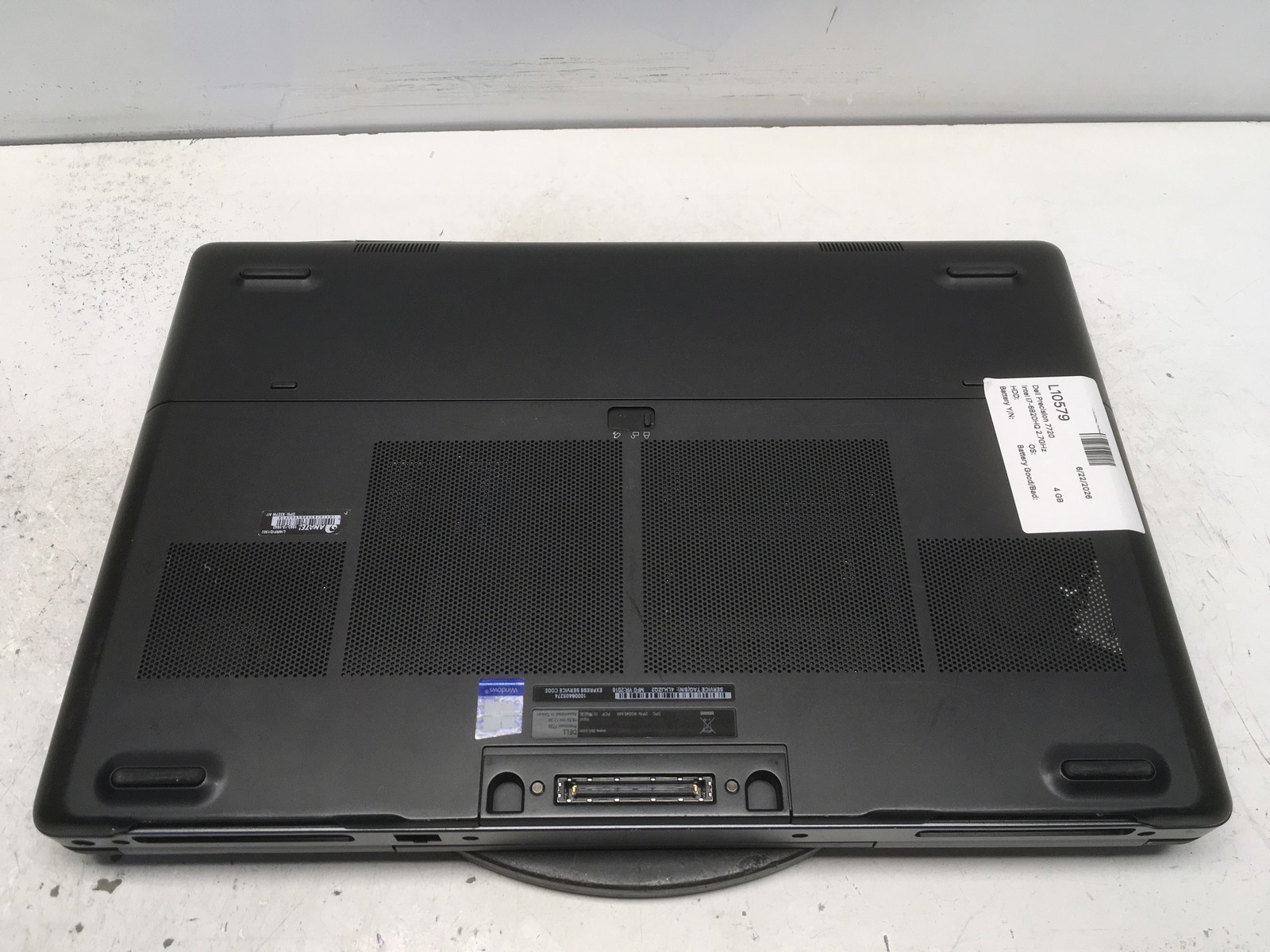 Dell Precision 7720 Intel i7-6820HQ 2.7GHz 4 GB NO HDD No Batt