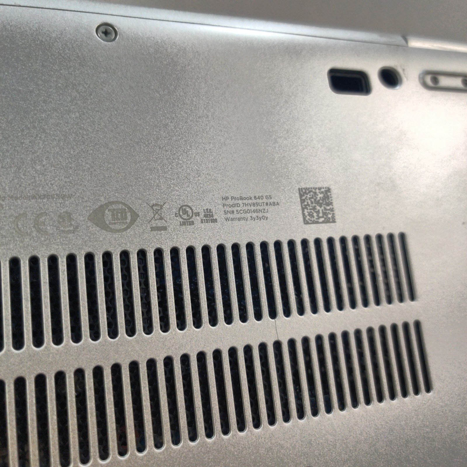 HP ProBook 640 G5 14″ i5-8365U 1.6GHz 16GB RAM NO SSD/OS/AC *READ FOR PARTS