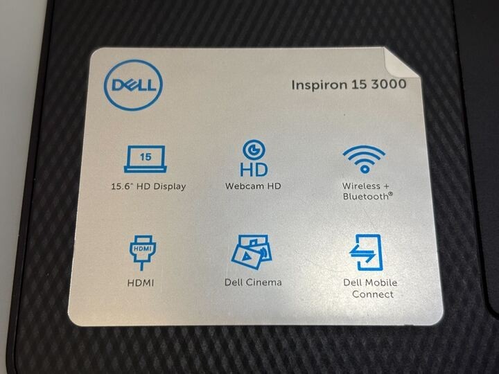 Dell Inspiron 3595 15.6″ Laptop AMD @3.1GHz 4GB RAM 120GB SSD Win 10 Pro