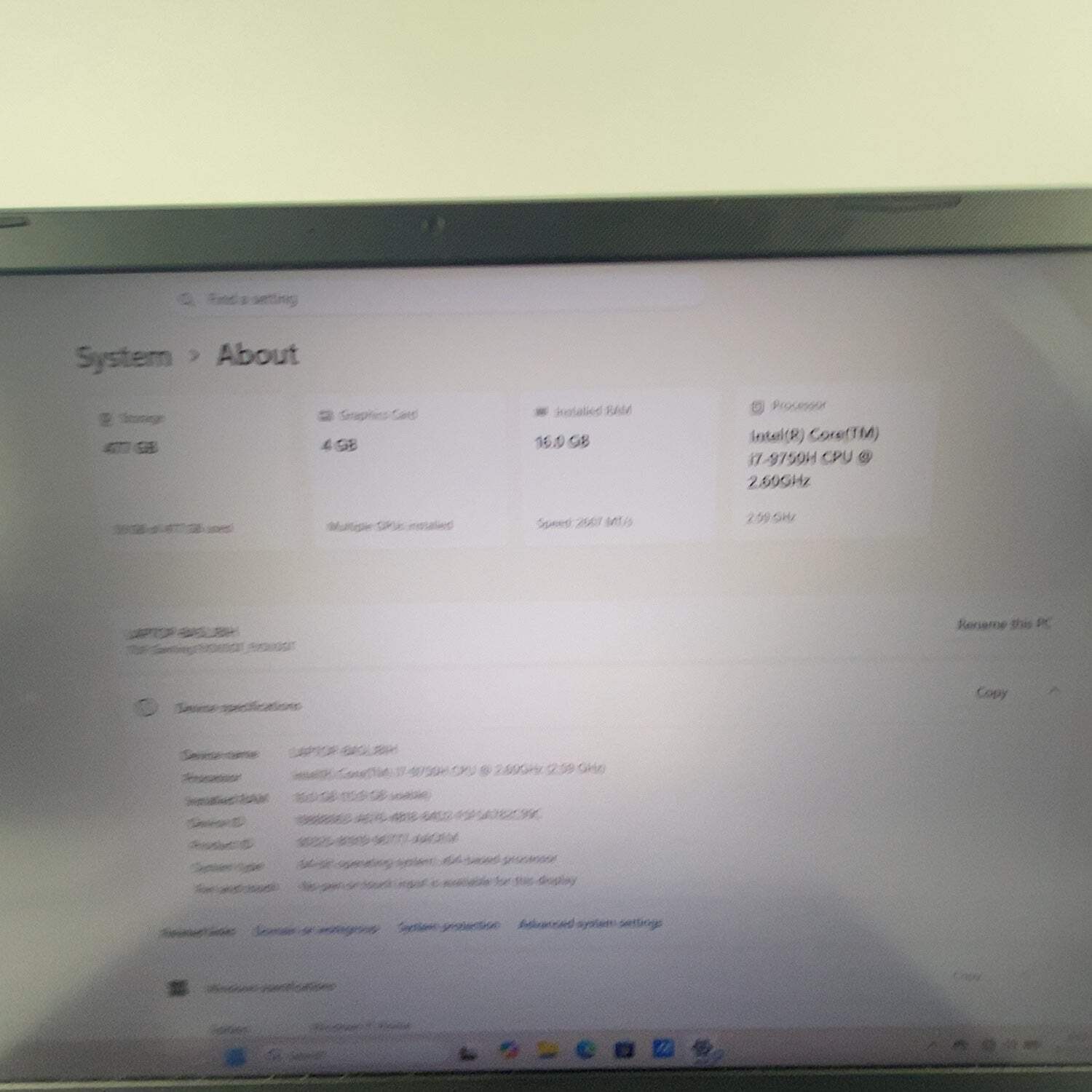 ASUS TUF GAMING LAPTOP FX505GT i7-9750H 2.6GHz 16GB RAM 512GB SSD GTX 1650 4GB