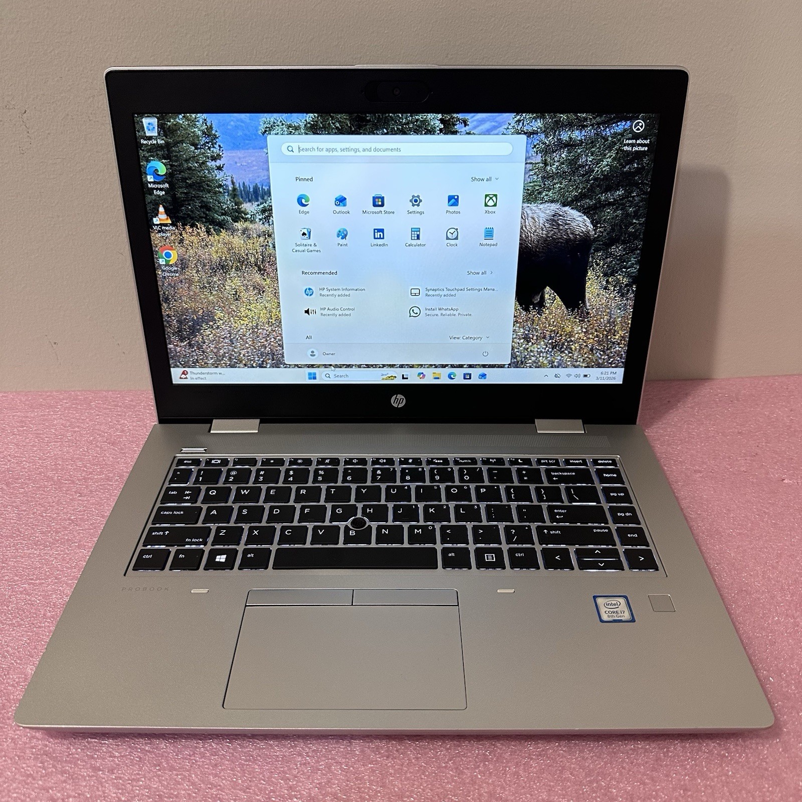 HP ProBook 640 G5 14” I7-8565U 1.8GHz, 8GB RAM, 256GB NVMe, 1920 x 1080