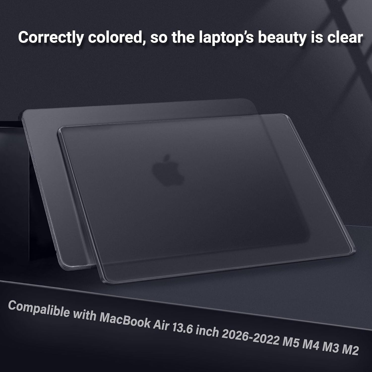 MacBook Air 13 inch Case M5 2026 M4 M3 M2 2025-2022 A3449 A3240 A3113 A2681, Bla