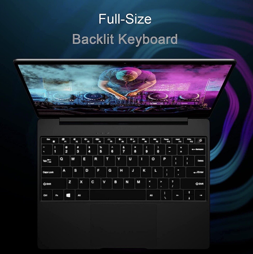 CHUWI GemiBook Pro 14” Laptop, 8gb RAM 256GB Backlit Keyboard, Full Metal