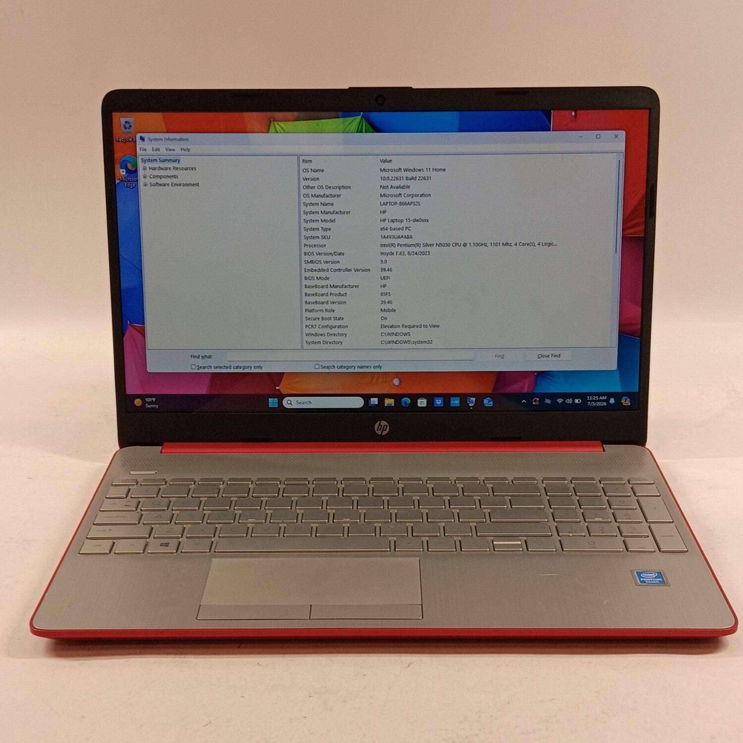 HP Laptop 15-DW0083WM 15.6″ Pentium Silver N5030 1.1GHz 4GB RAM 128GB SSD