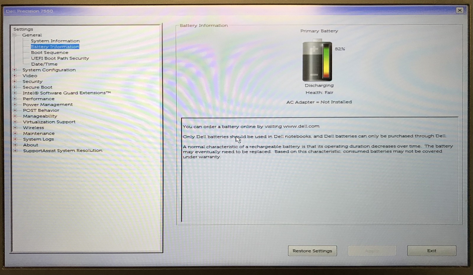 Dell Precision 7550 15.6″ Laptop i9-10885H 64GB RAM 1TB NVMe RTX 4000, As Is