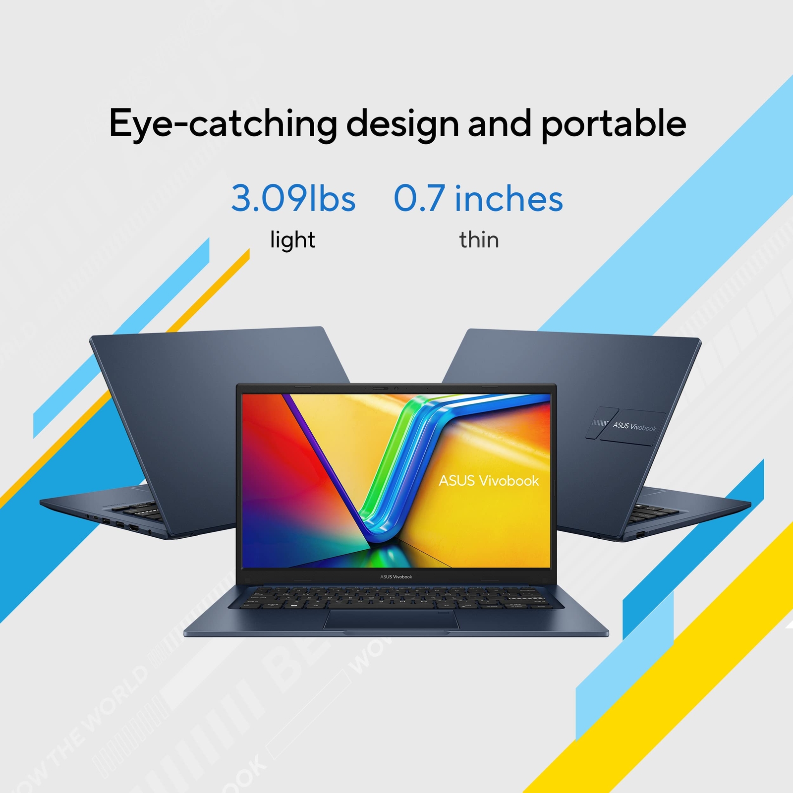 ASUS 2023 Vivobook 14″ Laptop i5-1235U 8GB 256GB Win 11 Home Blue F1404ZA-AS51