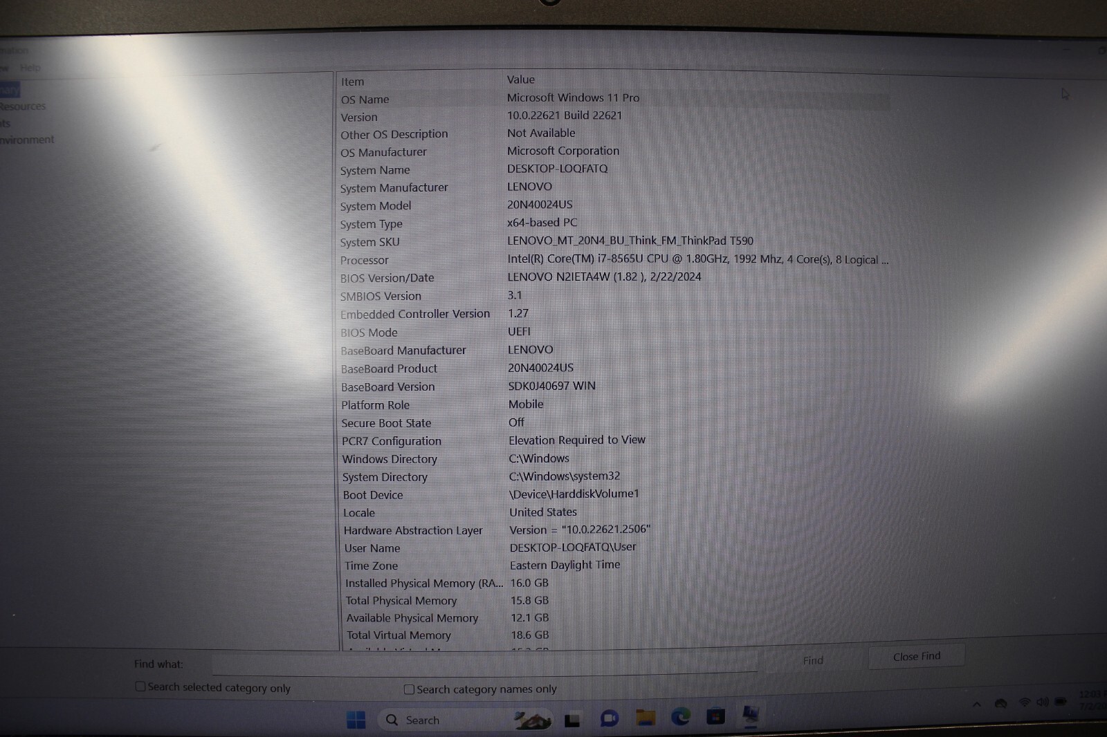 Lenovo T590 I7-8565U 512GB NvME SSD 16GB DDR4 Win11Pro