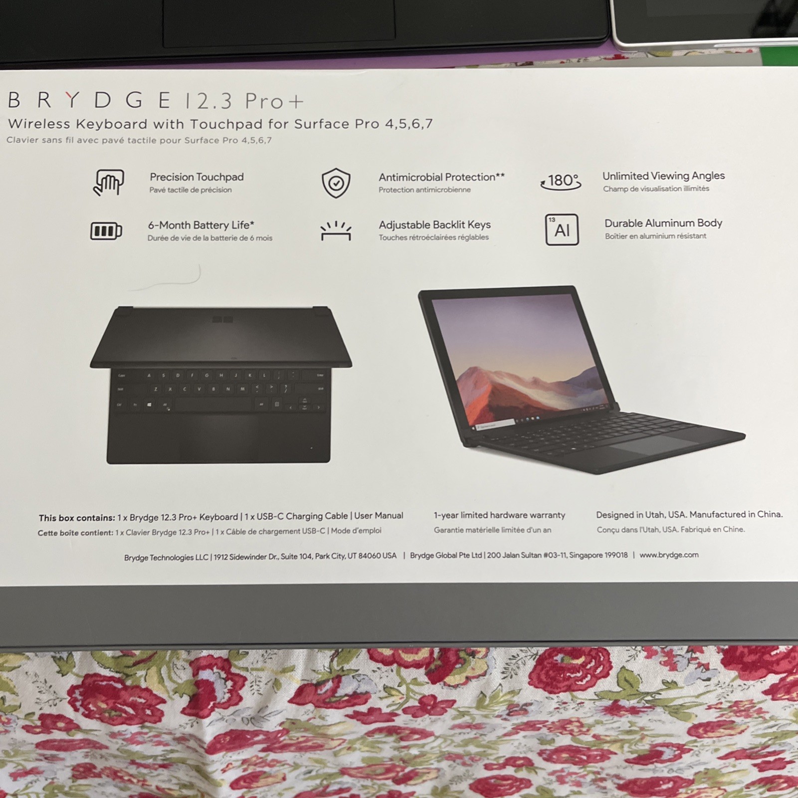 Surface Pro 4 Win 11 With Brydge Wireless Keyboard w/ Touchpad