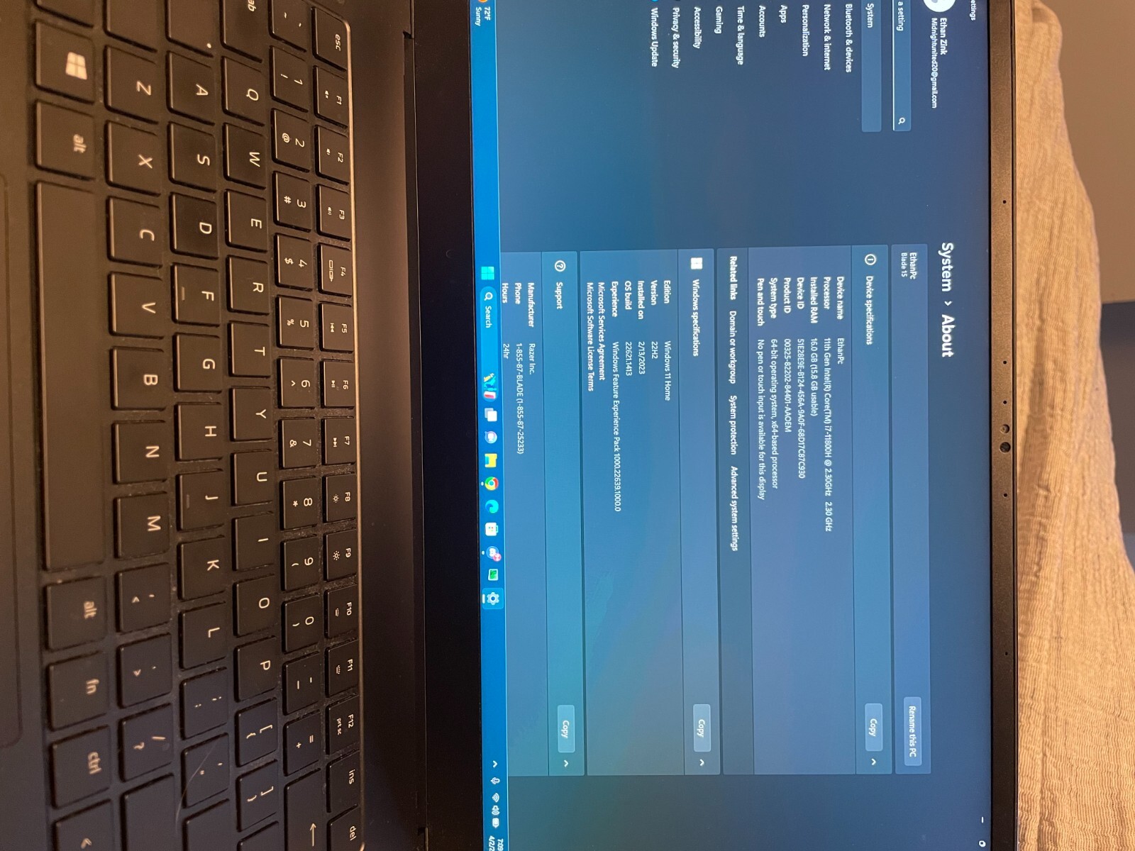 Razer Blade 15 Advanced Model – QHD 165Hz – GeForce RTX 3070 – Black