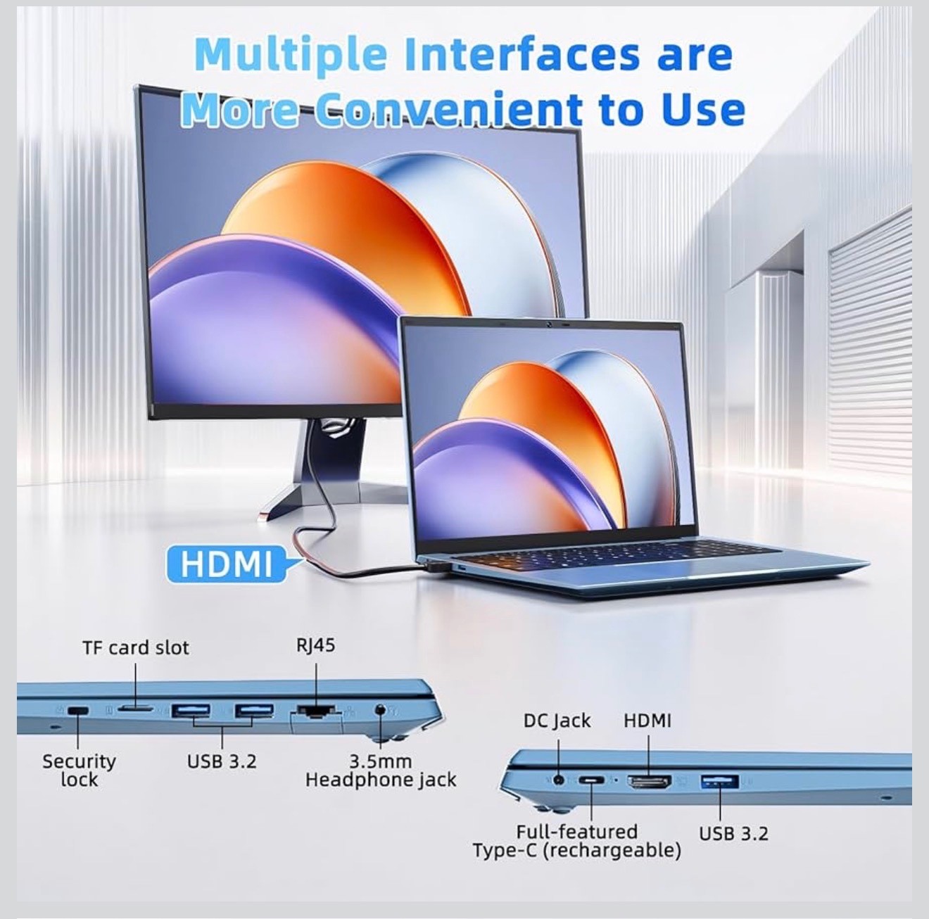 15.6 inch Laptop 16GB+102GB Windows 11 Pro Computers WiFi Bluetooth 1920*1080 LP