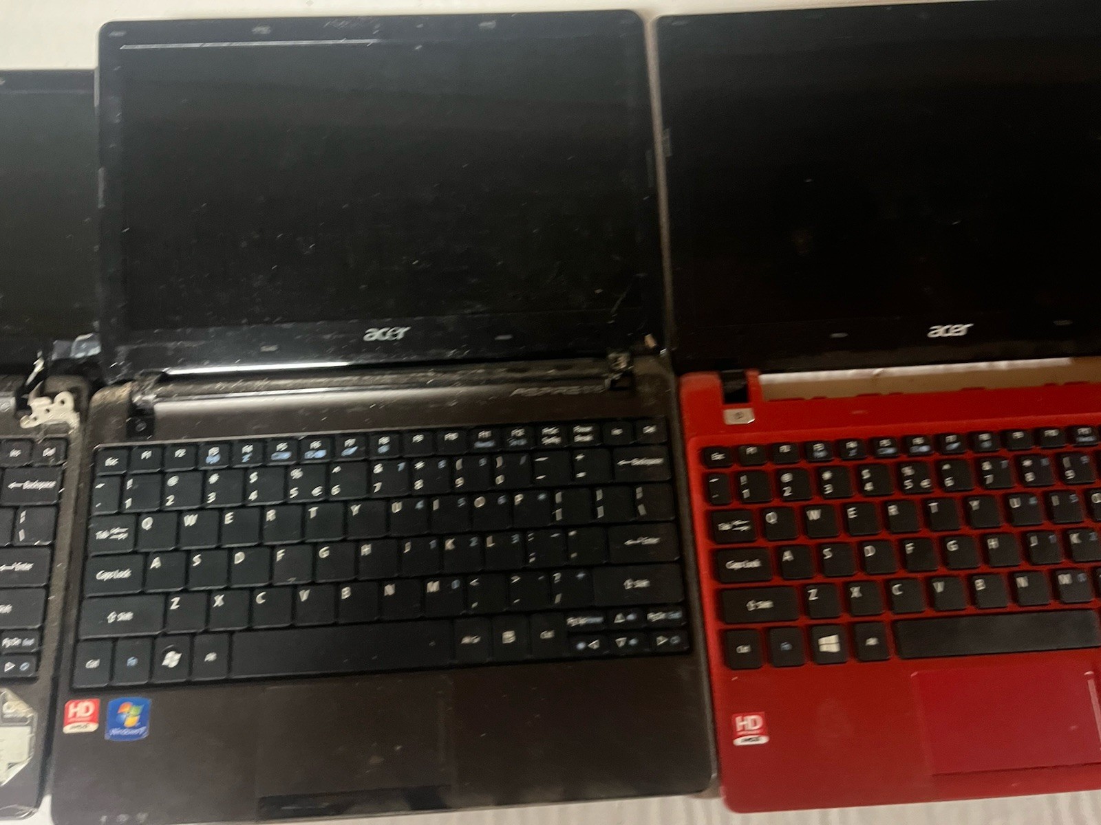 Lot Of 3 Aspire One Acer Tablet Laptop Windows 7