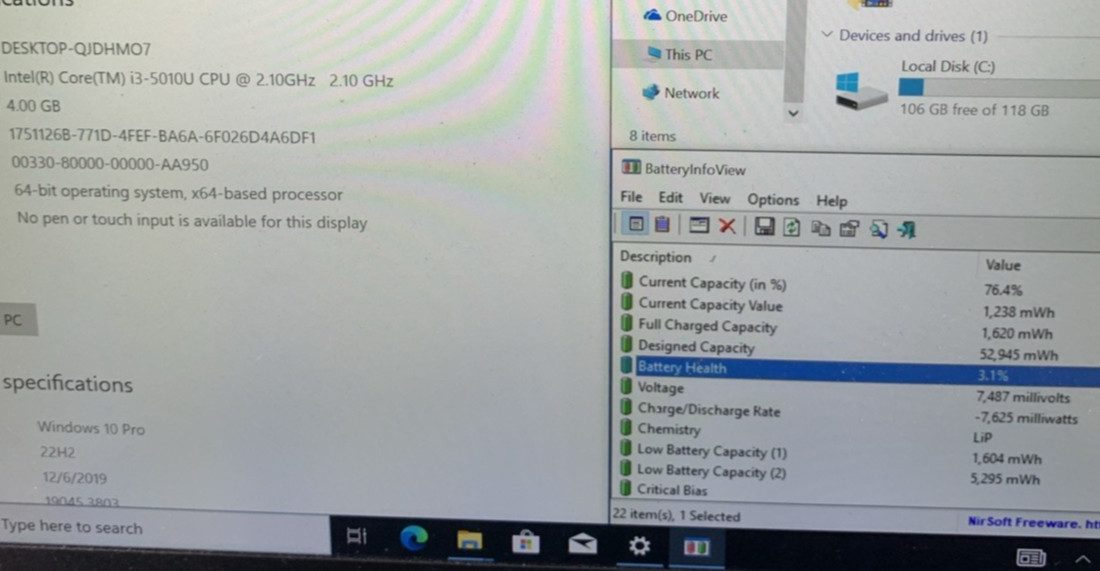 Dell XPS 13 9343 Laptop, Intel i3-5010U@2.1GHz, 4GB RAM, 128GB SSD, Win10P