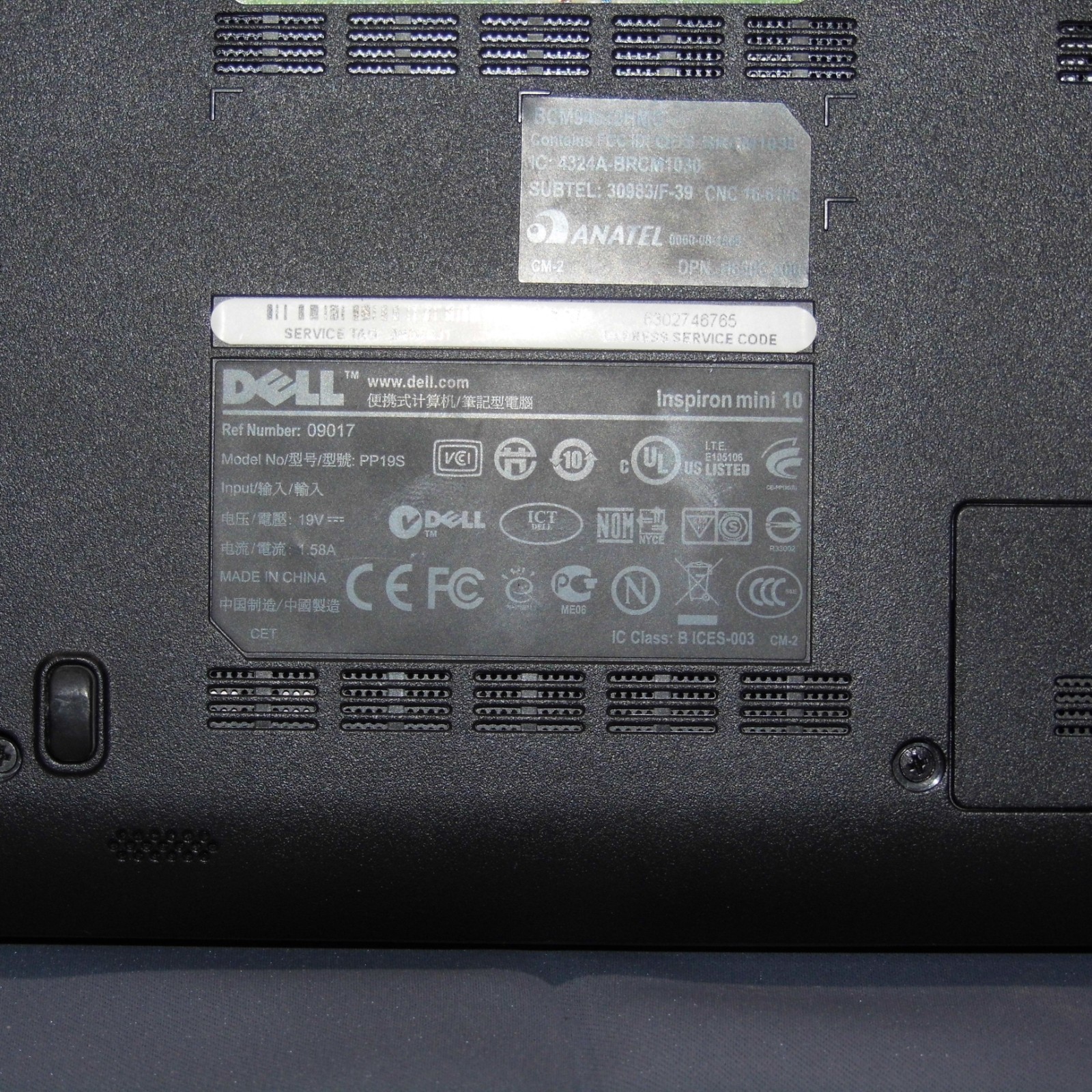 Dell Inspiron Mini 10 PP19S Netbook Atom N270 1.60Ghz/1GB 10.1″ Laptop Computer