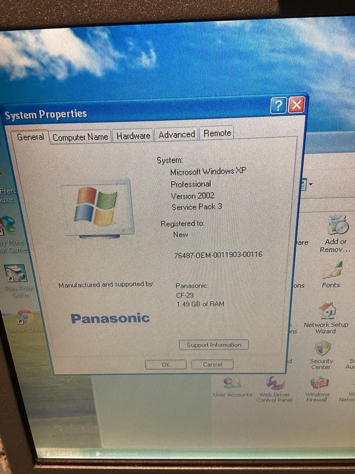 Panasonic Toughbook CF-29 Rugged 13.3″ Pentium M 1.40GHz 1.5GB 100GB HDD XP Pro
