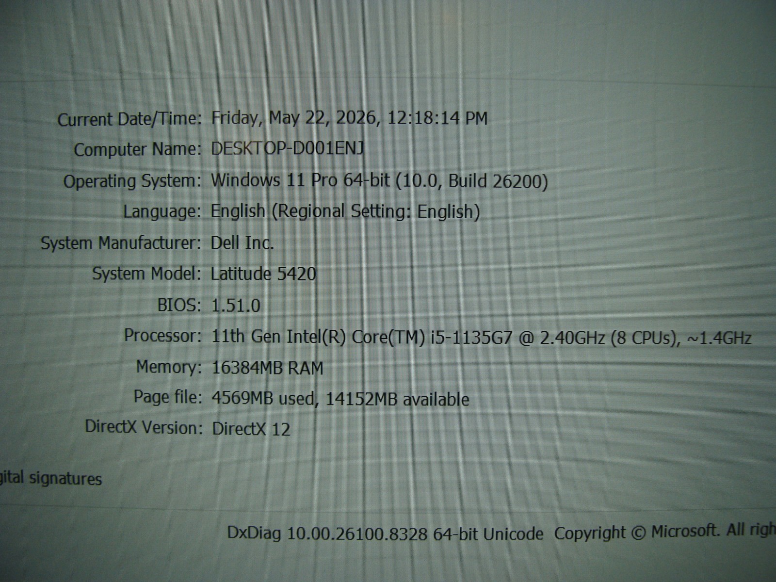 Dell Latitude 5420 14″FHD intel i5-1135G7 2.4GHz 16GB 256GB SSD W11Pro +Charger
