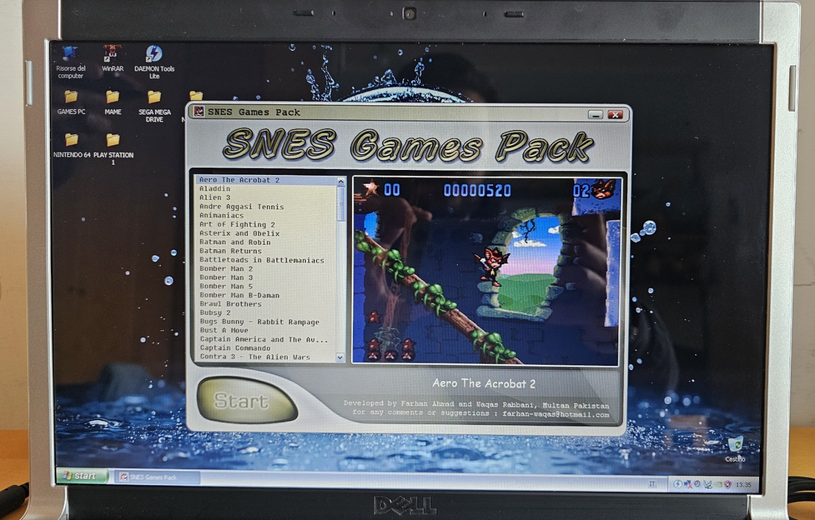 Dell XPS M1530 Windows XP 15.4″ Retrogaming N64 PS1 SNES SEGA Notebook PC