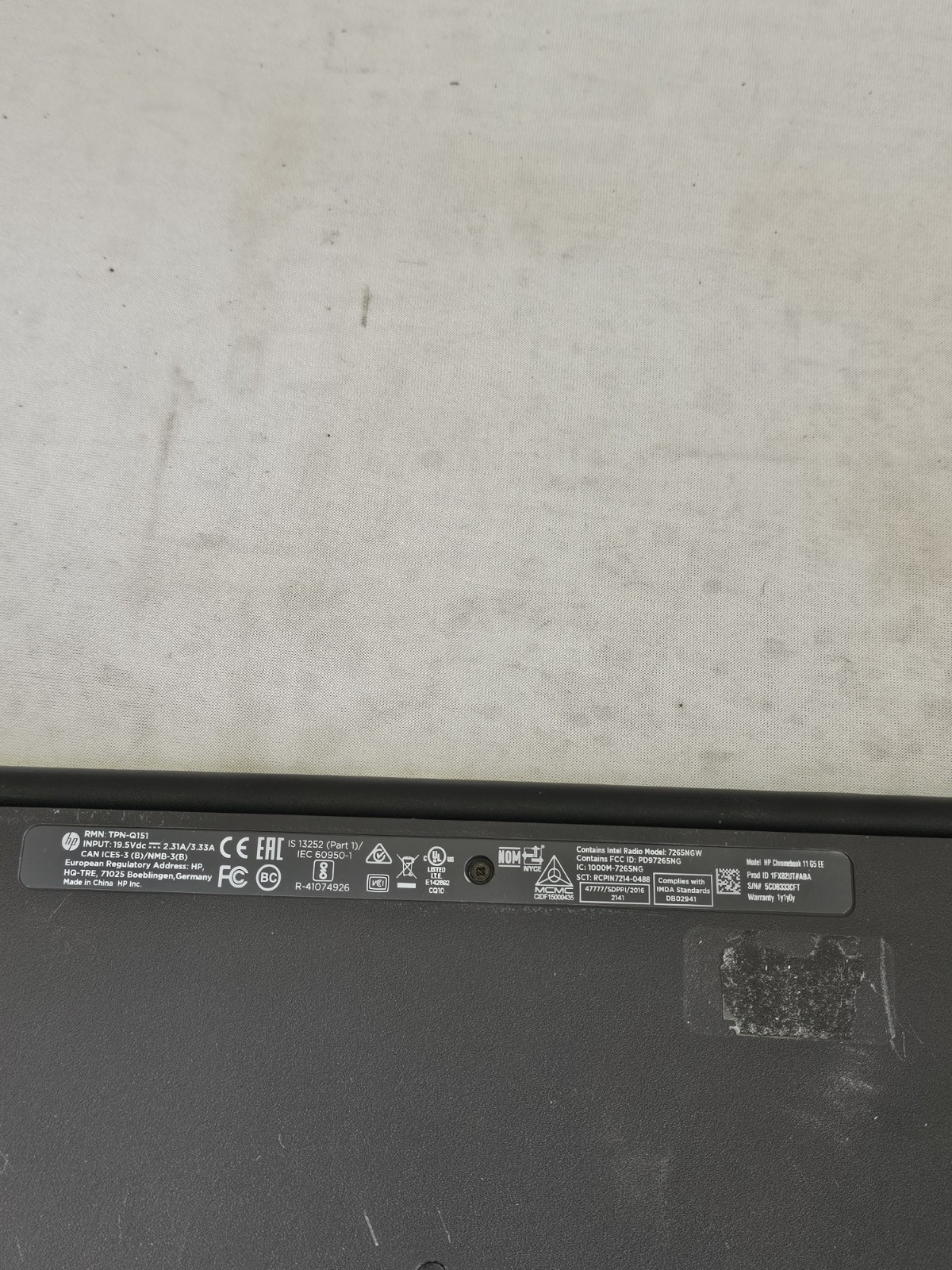 HP Chromebook 11 G5EE Laptop – WON’T POWER ON – READ DESC – Parts/Repair