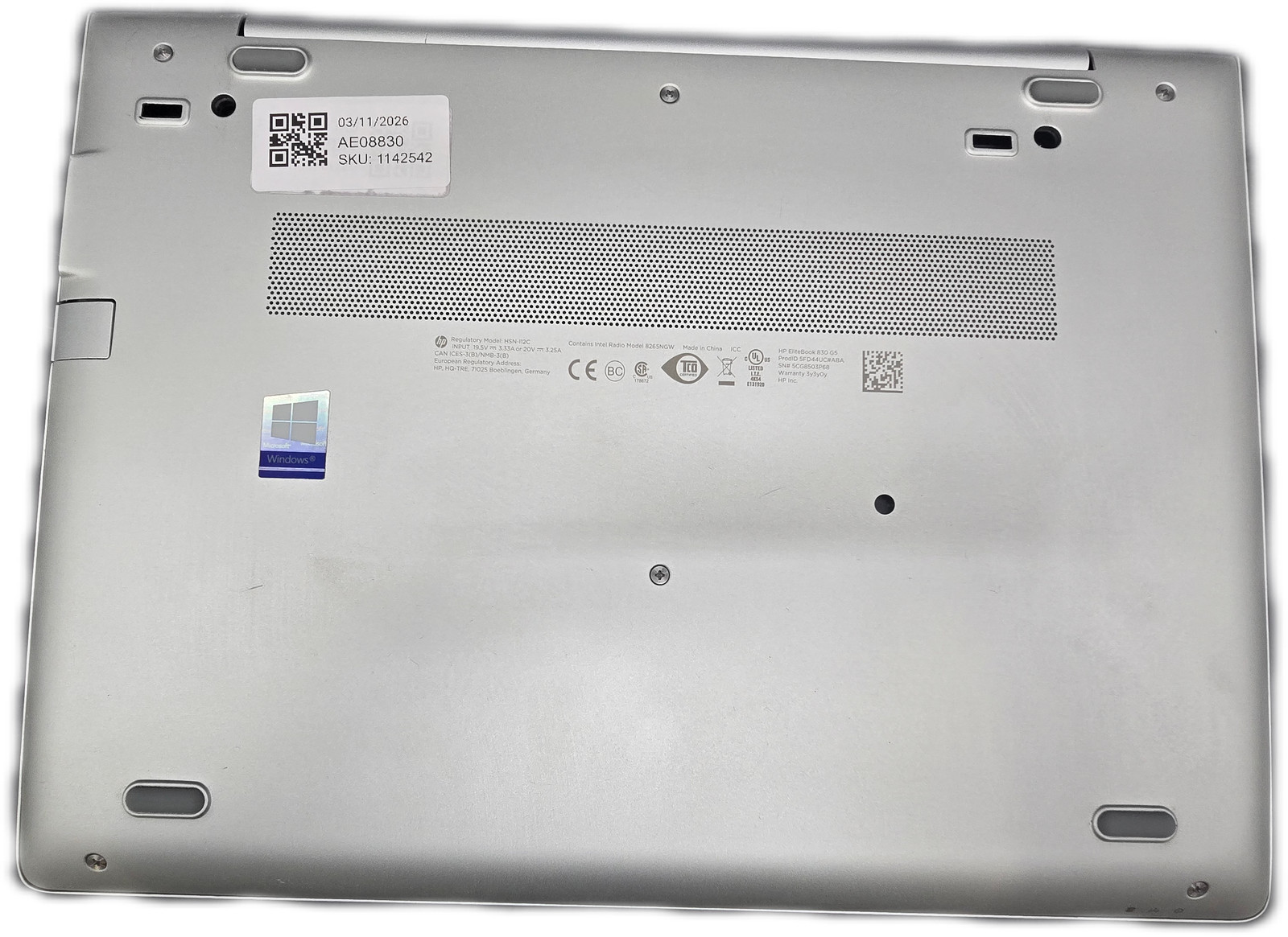 HP EliteBook 830 G5 i7 8th Gen 256GB SSD 8GB RAM Windows 11 Pro