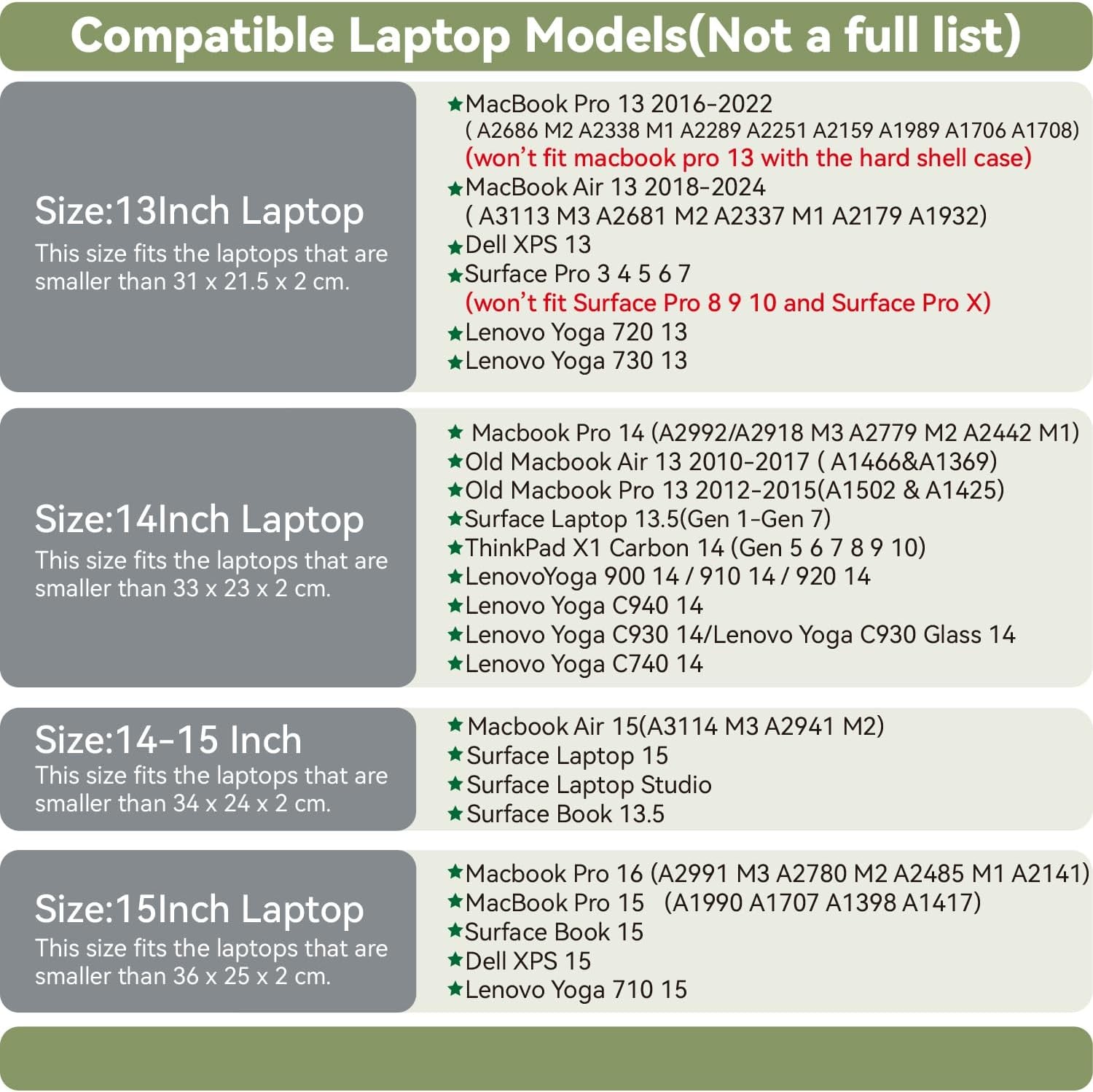 PU Leather Laptop Sleeve 16 Inch for New MacBook Pro 16 A2991 A2780, MacBook Pro