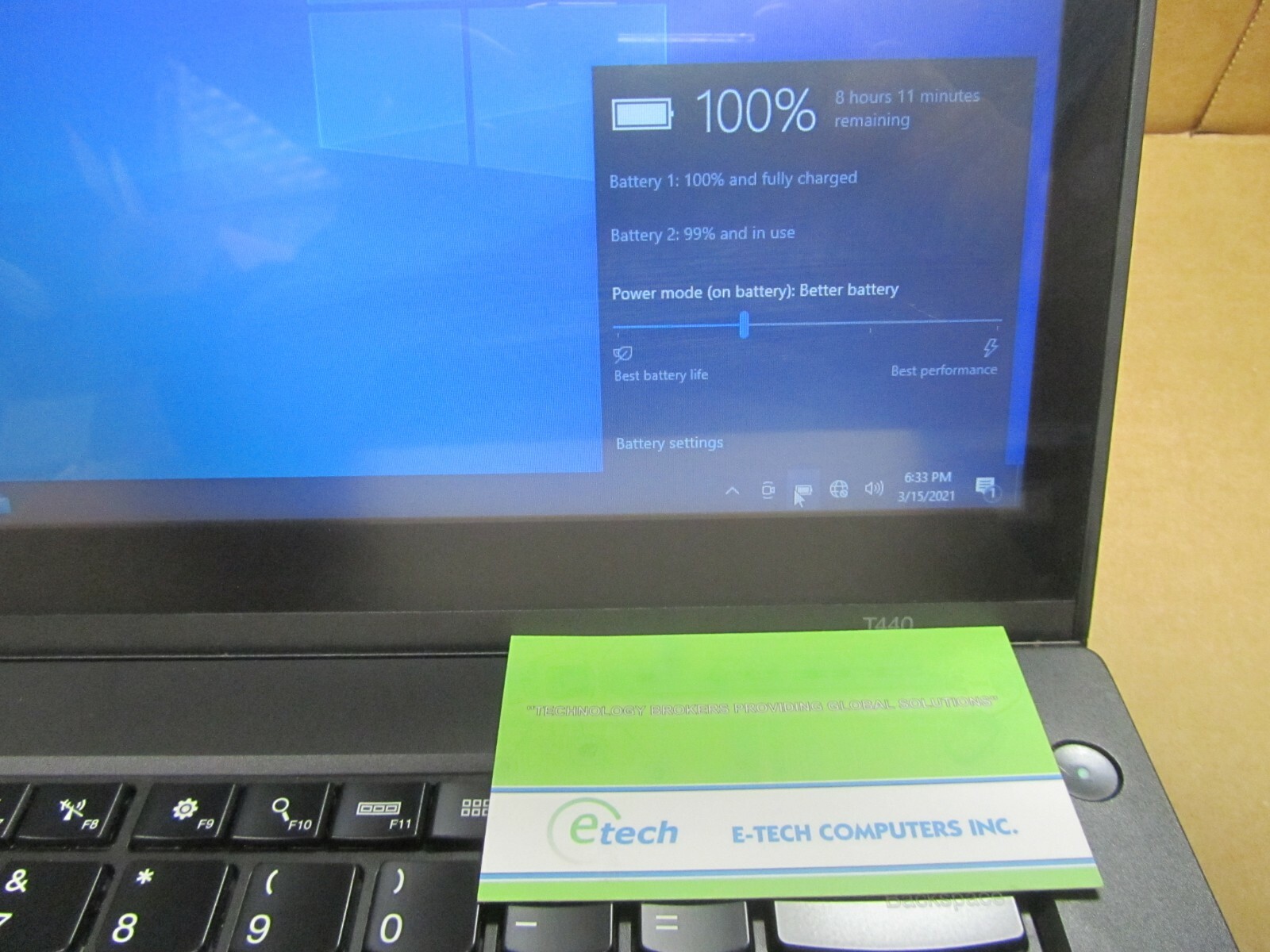 20B7S0A200 Thinkpad T440 i5-4300U 8GB 500GB SATA 14.0″ HD+ Touch Screen Win10Pro