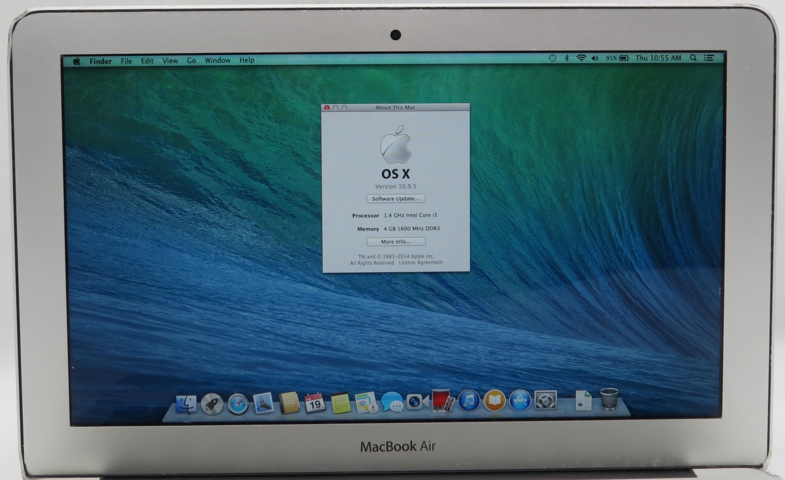 MacBook Air A1465 (2014) | i5-4260U @ 1.4 | 4GB RAM | 128GB HDD | macOS X 10.9