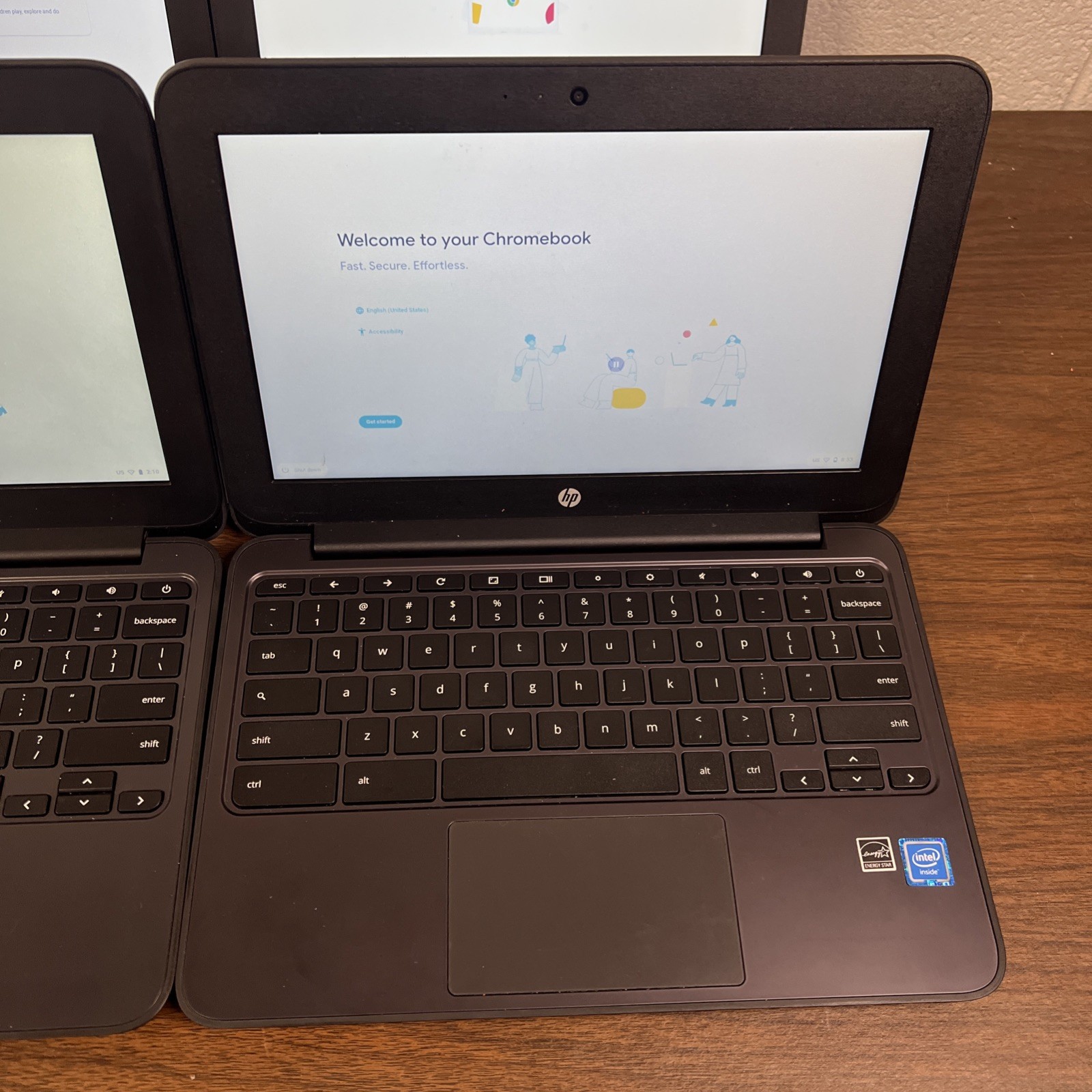 Lot Of 6 HP Chromebook 11 G5 EE | Celeron N3060 1.6GHz CPU | 4G Ram | 16G eMMC