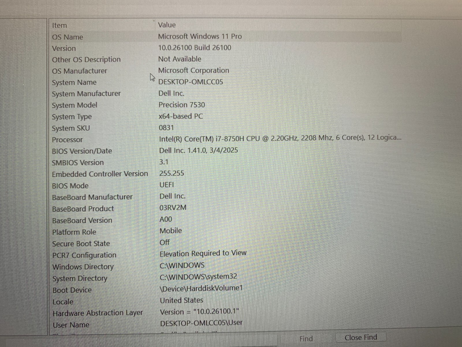 Dell Precision 7530 Laptop Intel i7-8750H 2.2GHz 32GB RAM 256GB NVIDIA P1000
