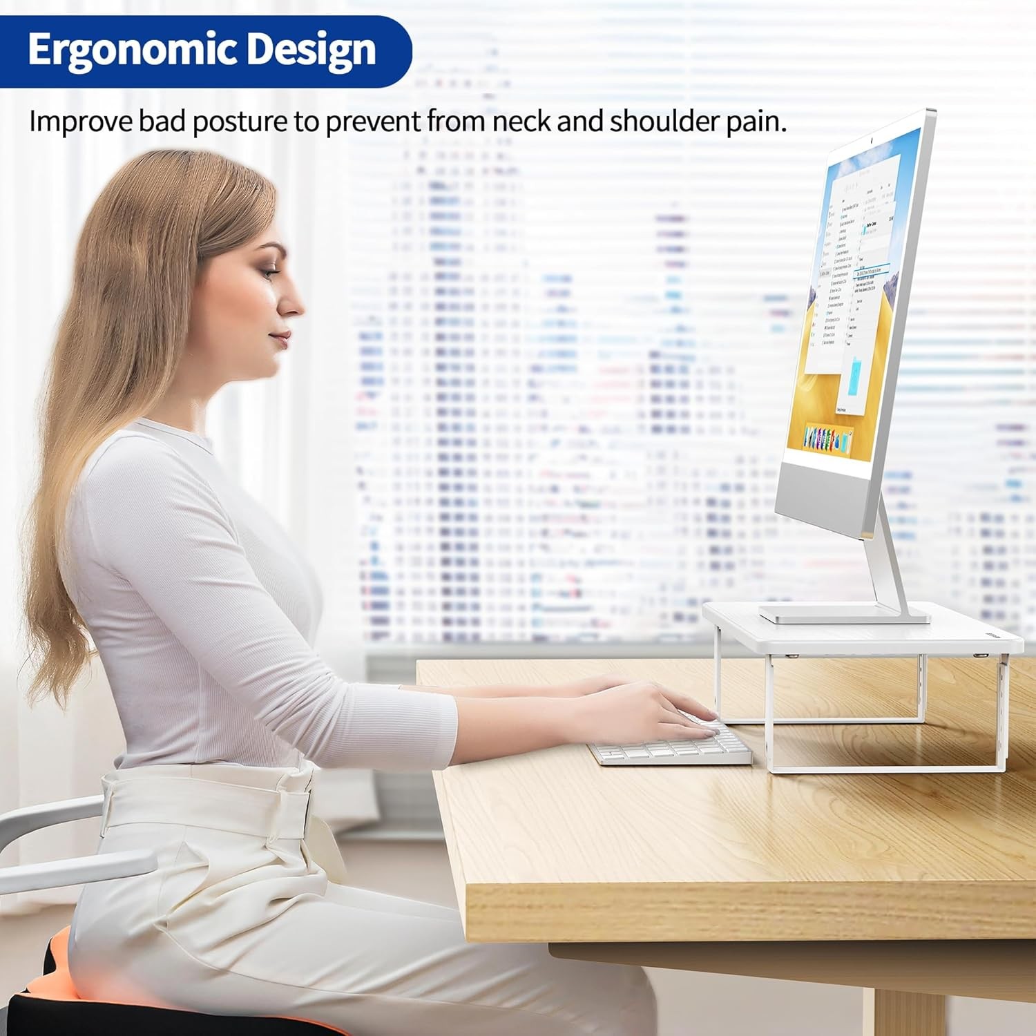 Height Adjustable Laptop Stand for MS01 Monitor Stand Riser, Computer, Printer