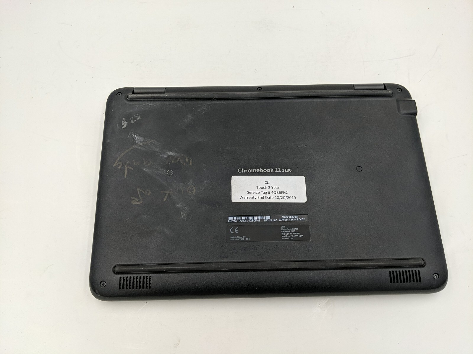 Dell 3180 Chromebook 11 Model P26T Intel CeL Dual Core 16GB SSD *CRACKED SCREEN*