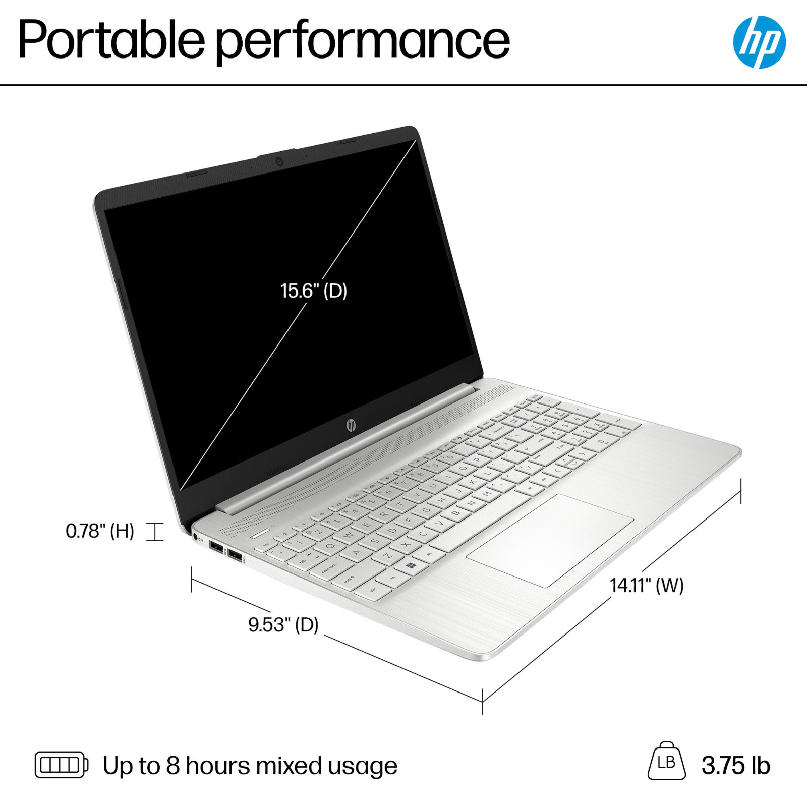 HP Laptop Notebook 15.6″ FHD Touch AMD Ryzen 7 Up to 32GB RAM 2TB SSD Win 11 Pro