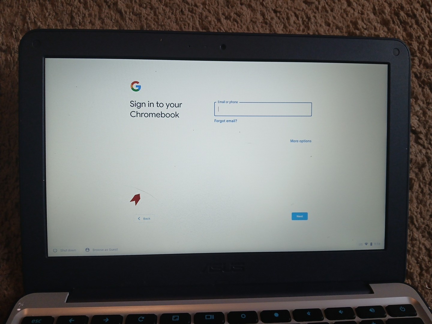 Asus C202SA-YS02 Chromebook 11.6″ Intel Celeron N3060 1.6GHz 4gb, 16gb eMMC