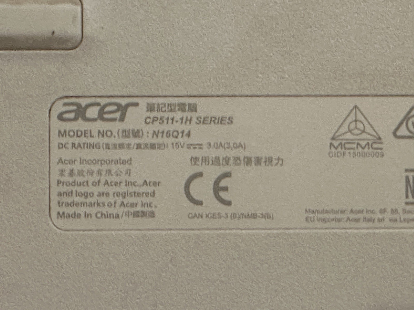 Acer Chromebook Spin 11 Convertible Laptop CP511-1H Model N16Q14 – FAIR / PARTS
