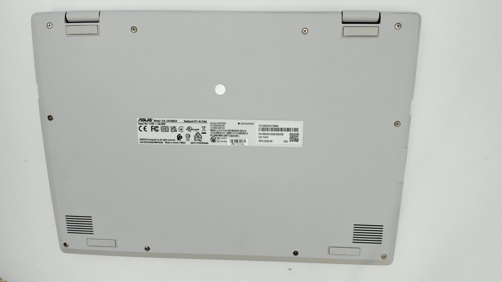 Asus Chromebook CX1 14″ Intel Celeron N4500 4GB 64GB CX1400CKA-DB44 PC1701524