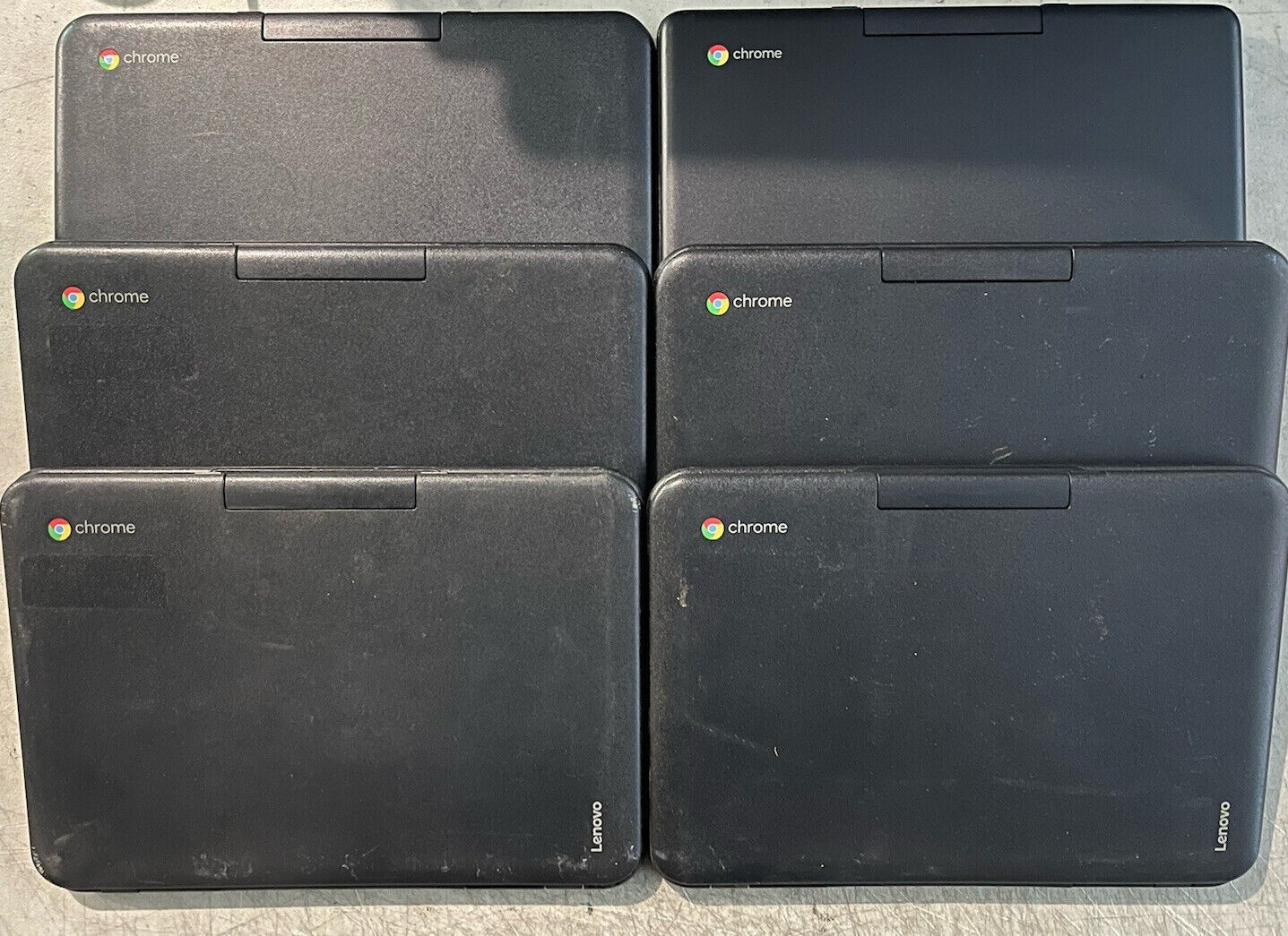 Lot of 6 Lenovo N22/N23 Chromebooks-Parts/Repair *see description* AS IS
