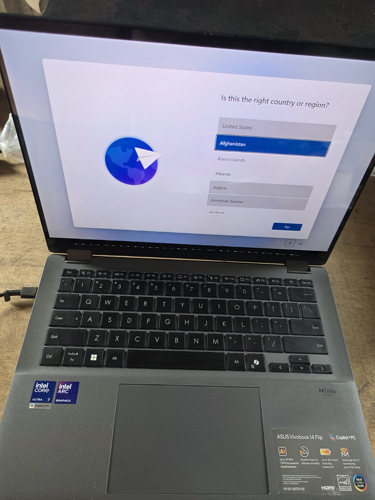 Asus Vivobook 14 Flip Core Ultra 7 256V 2.2GHz 16GB 1TB 14″ TP3407SA Copilot+ PC
