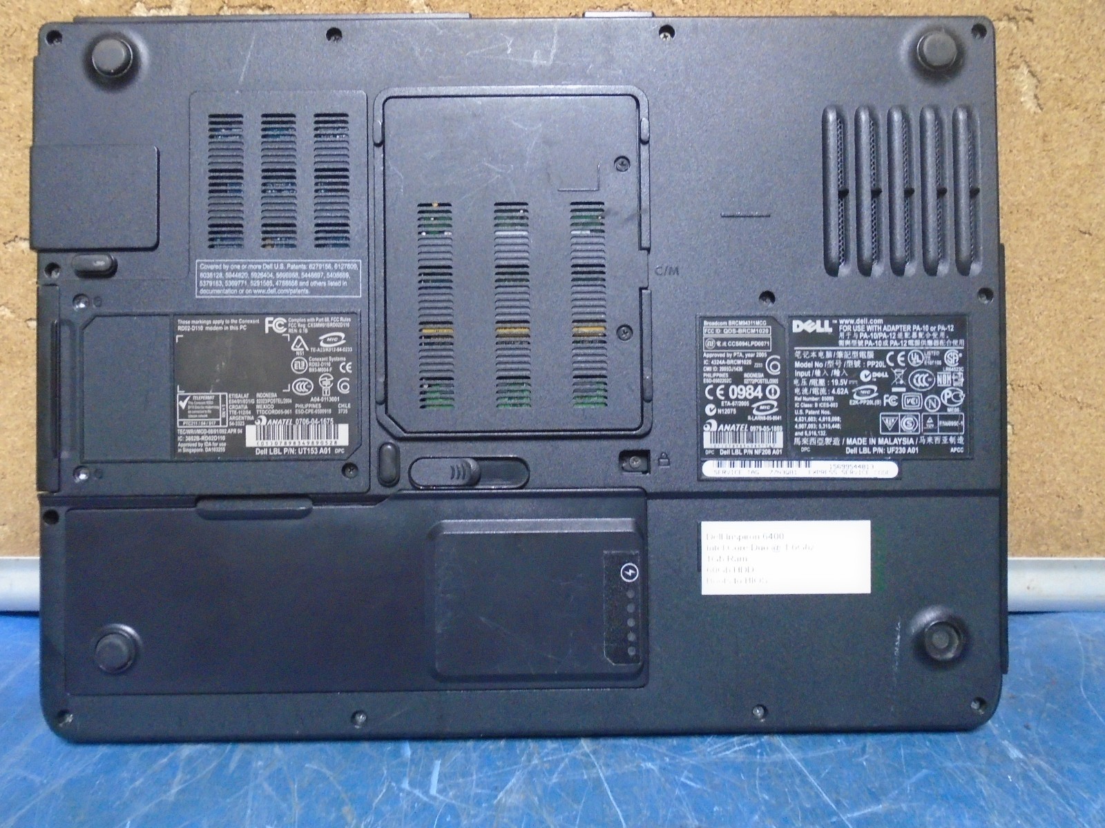 Dell Inspiron 6400 Intel Core Duo 1.6 GHz, 60 GB HHD, 1 MB RAM Laptop