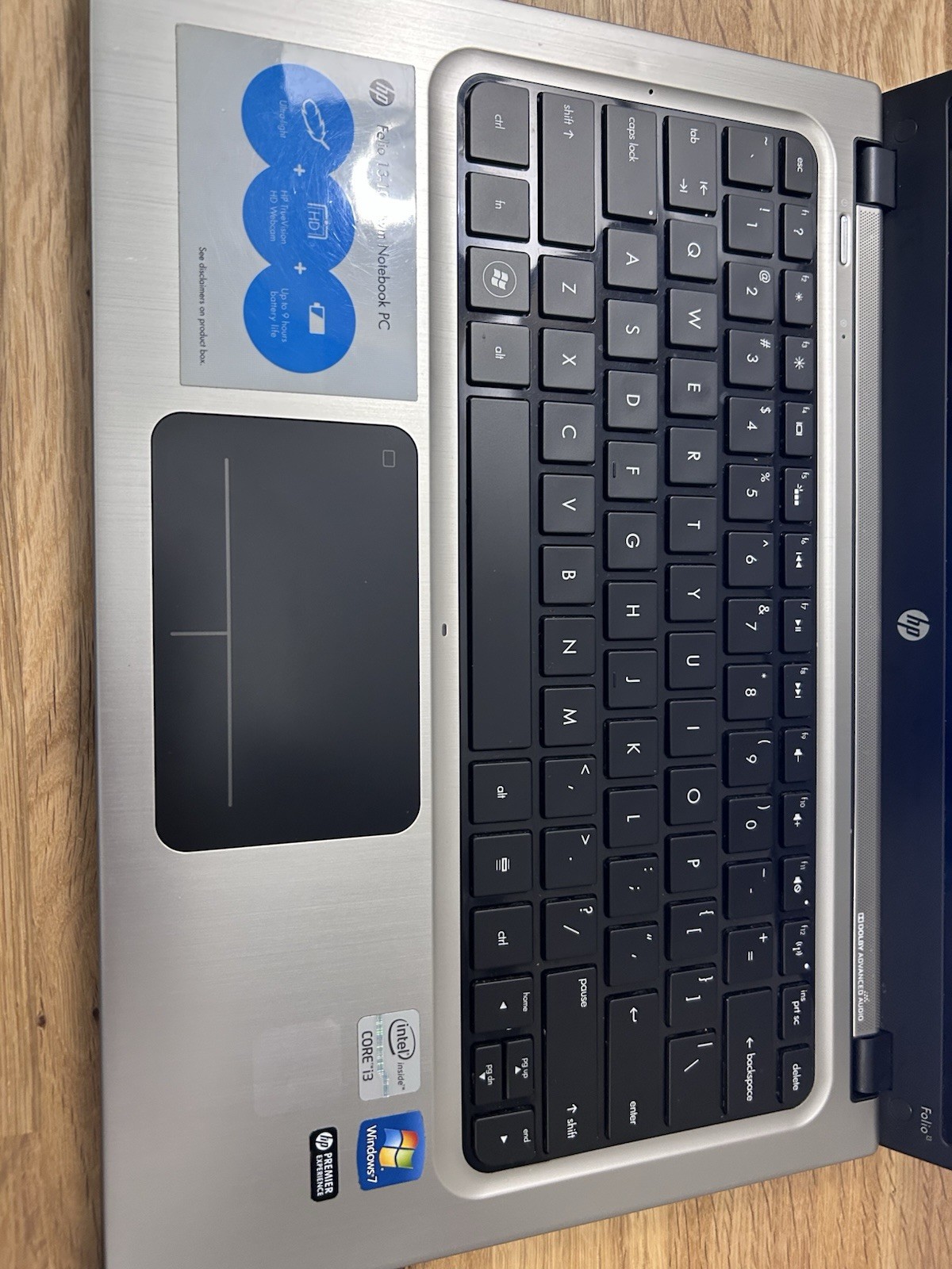 HP FOLIO 13 1029WM I3-2367M 1.40GHz 4GB RAM 128 SSD Good Battery Win 10