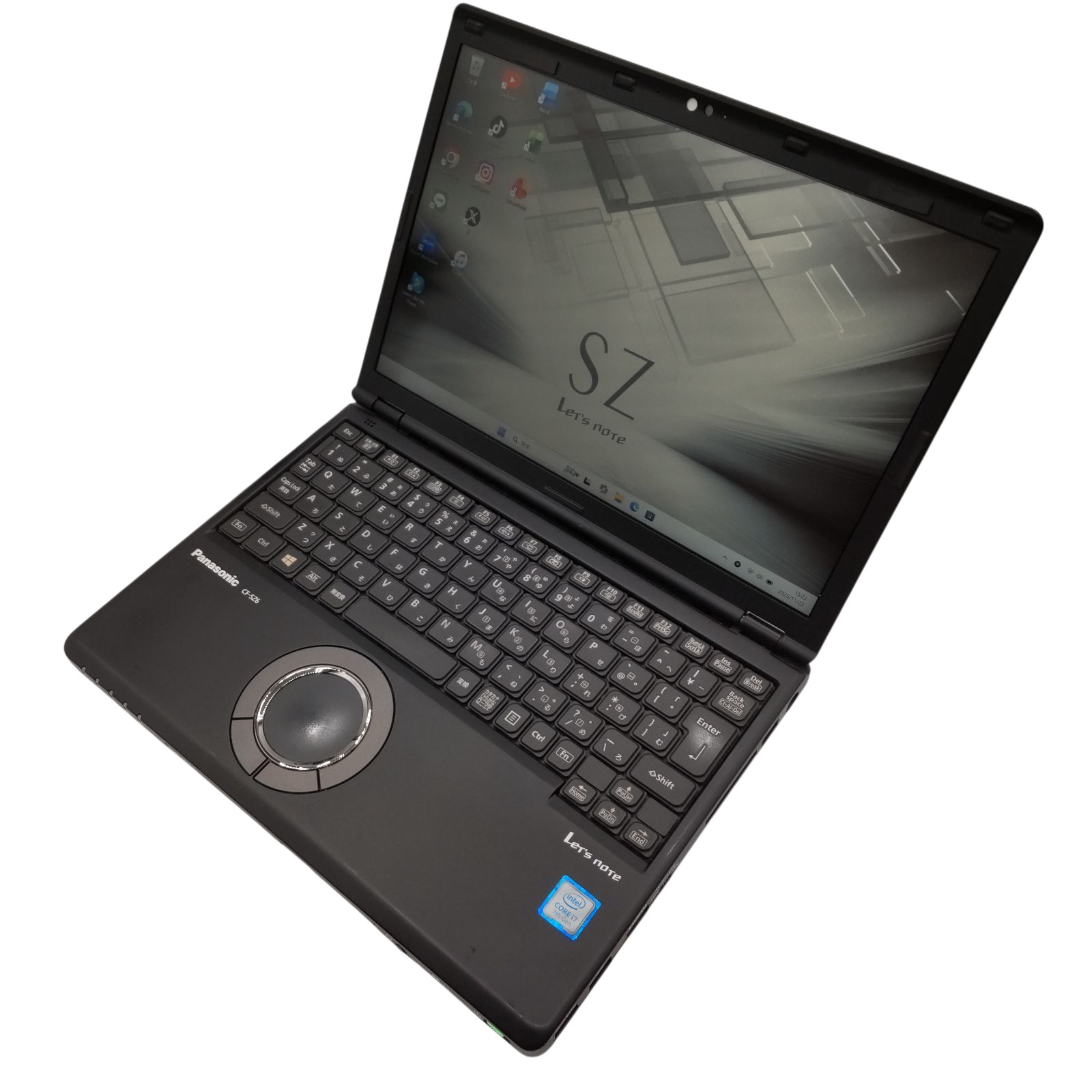 Panasonic Let’s Note CF-SZ6 i7-7500U 8GB 512GB SSD DVD 12.1 Win11 Pro Black Used