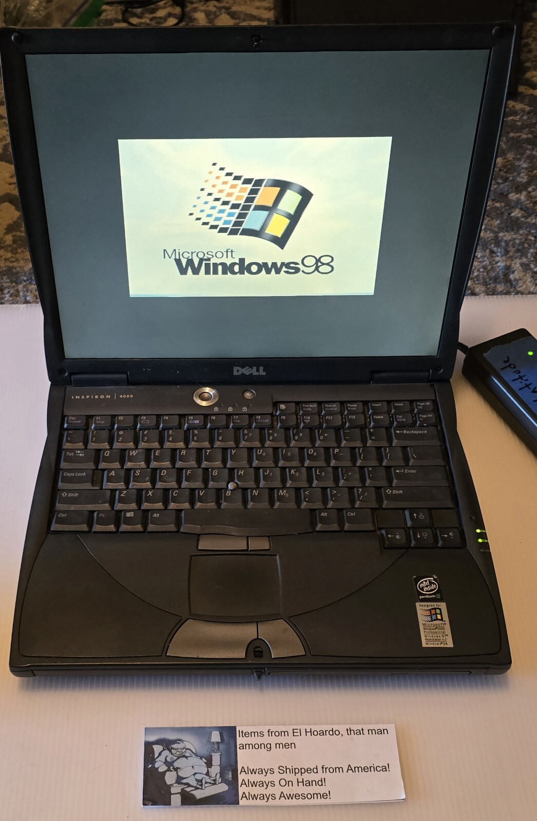 Dell Inspiron 4000 Intel Pentium III 128 MB RAM 10GB HDD Windows 98 SE READ ME