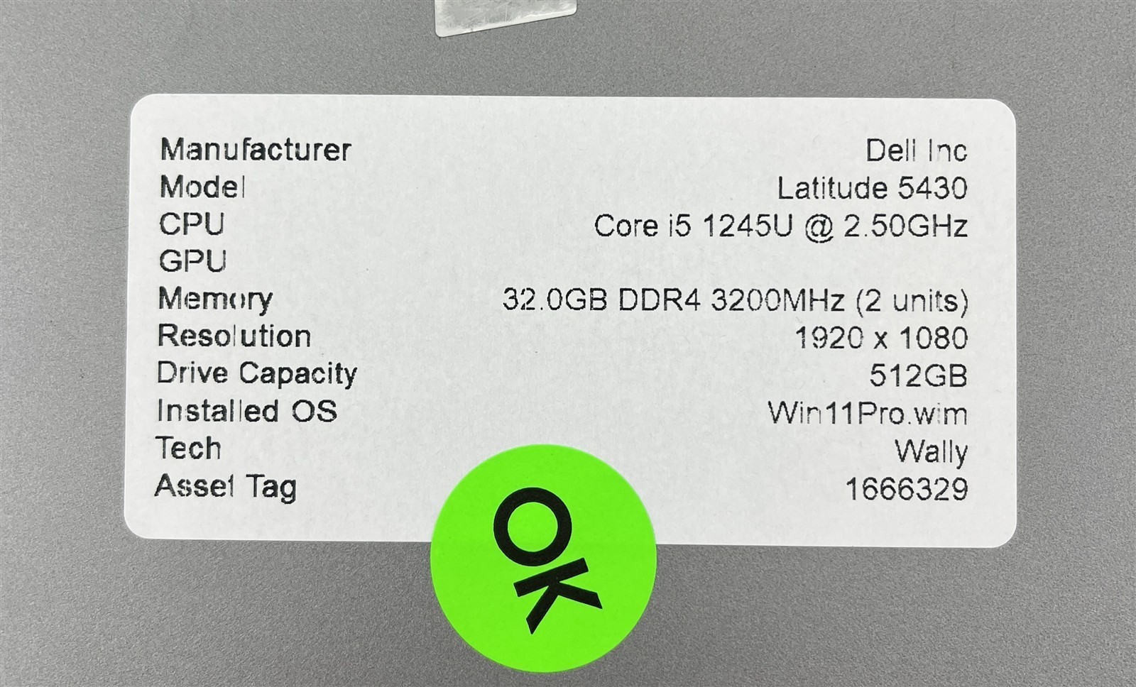 Dell Latitude 5430 i5-1245U 2.5GHz 32GB RAM 512GB SSD 14″ WINDOWS 11 PRO Laptop